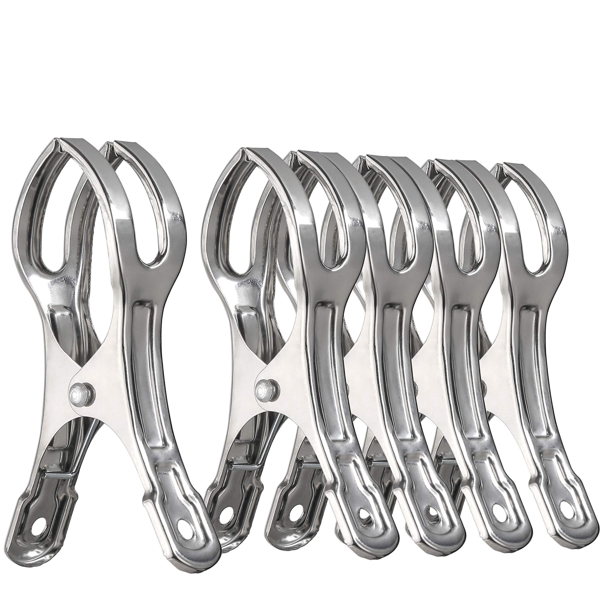 WEBI Beach Towel Clips 5 Pack - 4.3 Inch Heavy Duty Pool Cover Clips, Beach Chair Clamps for Above Ground Pools, Chairs, Blankets, Quilts - Perfect for Cruise, Boat, Picnic, Camping & Outdoor Activities
