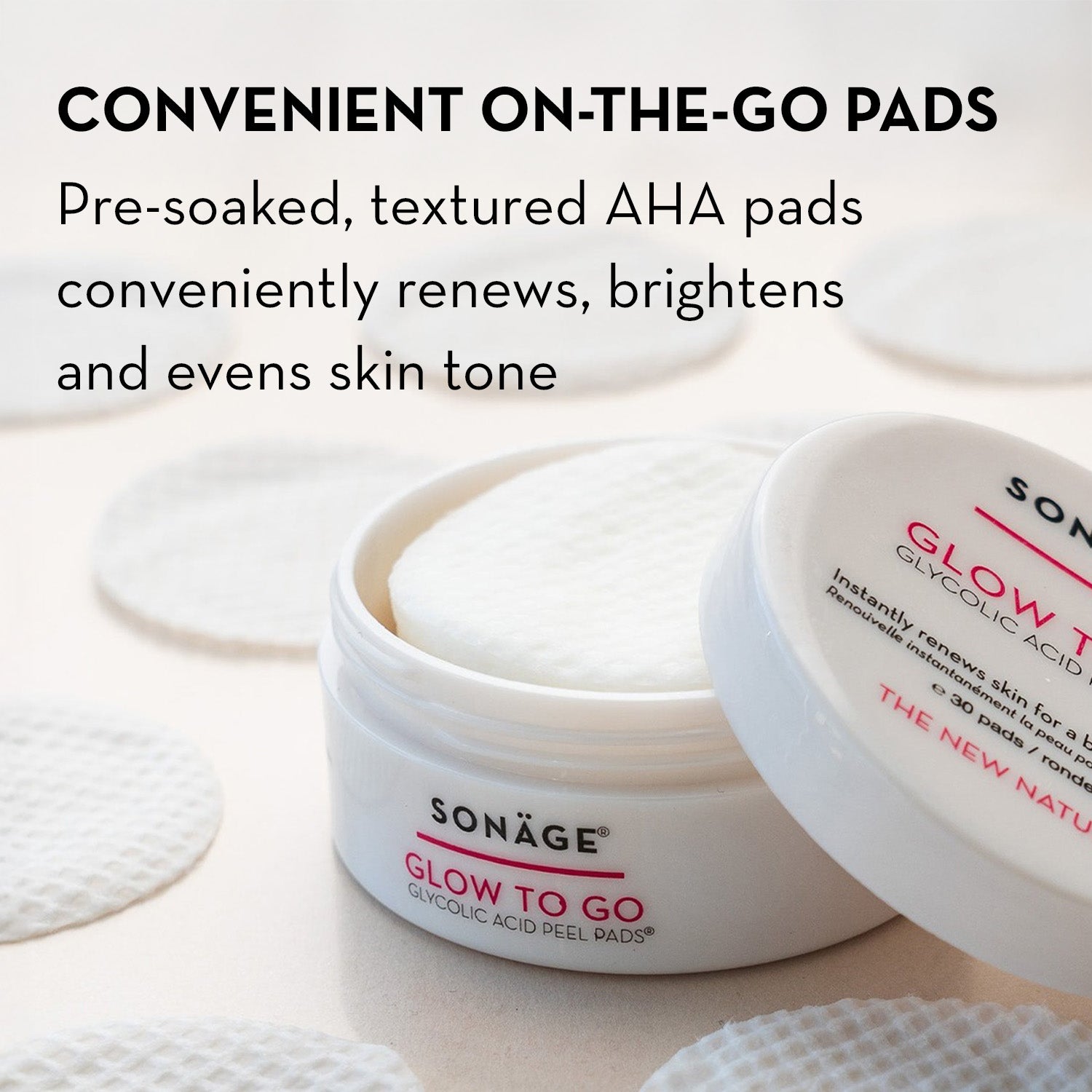 Glow To Go Glycolic Acid Peel Pads® - Exfoliating Facial Treatment for Brighter Skin | At-Home Skincare Routine & Travel-Friendly
