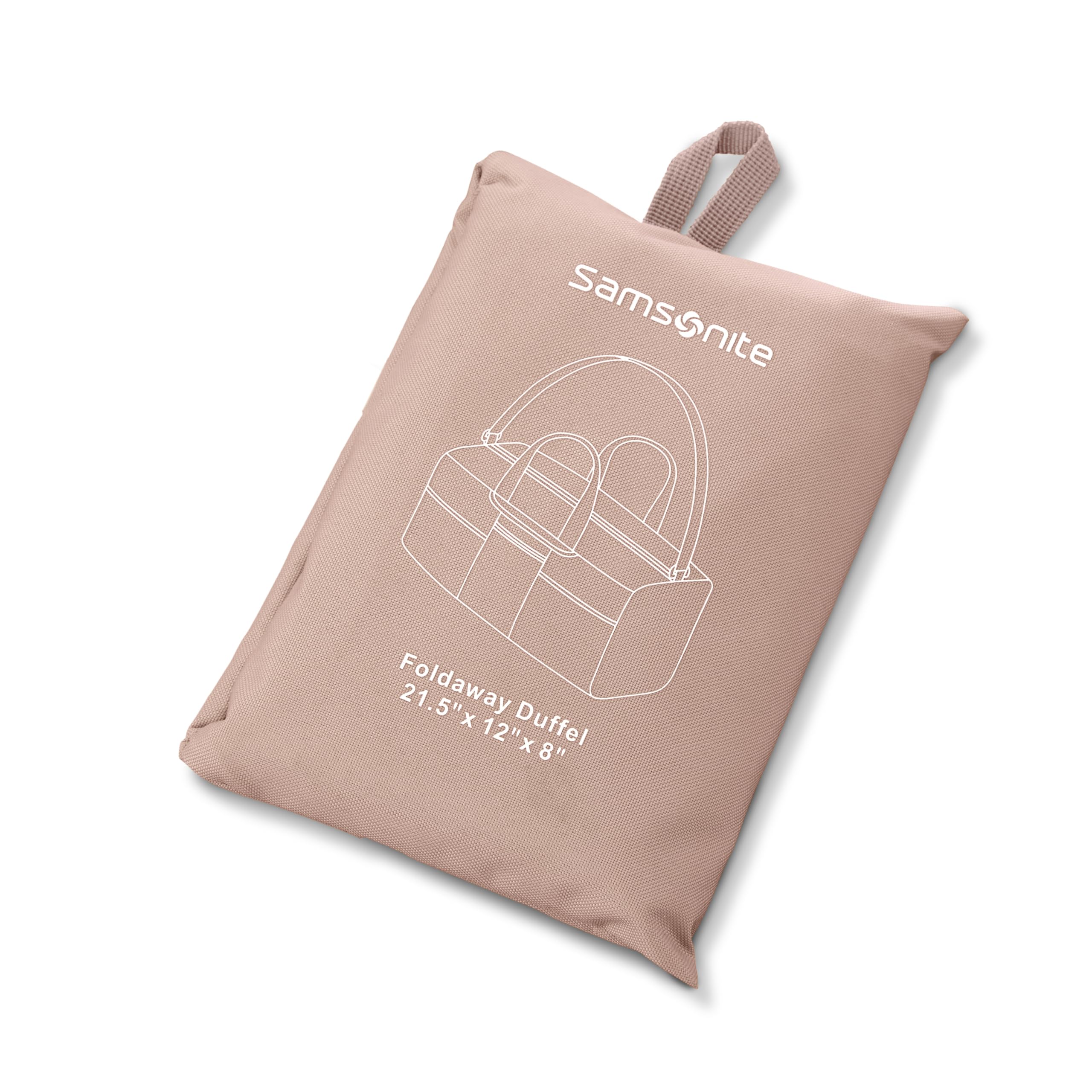 Samsonite Foldaway Duffle Bag for Travel & Gym - Lightweight Carry-On Luggage with Spacious Storage, Dusty Rose | Perfect for Weekend Getaways, Business Trips & Sports Gear