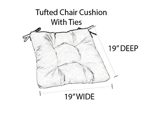 Outdoor Tufted Seat Cushions Set of 2 - 19x19