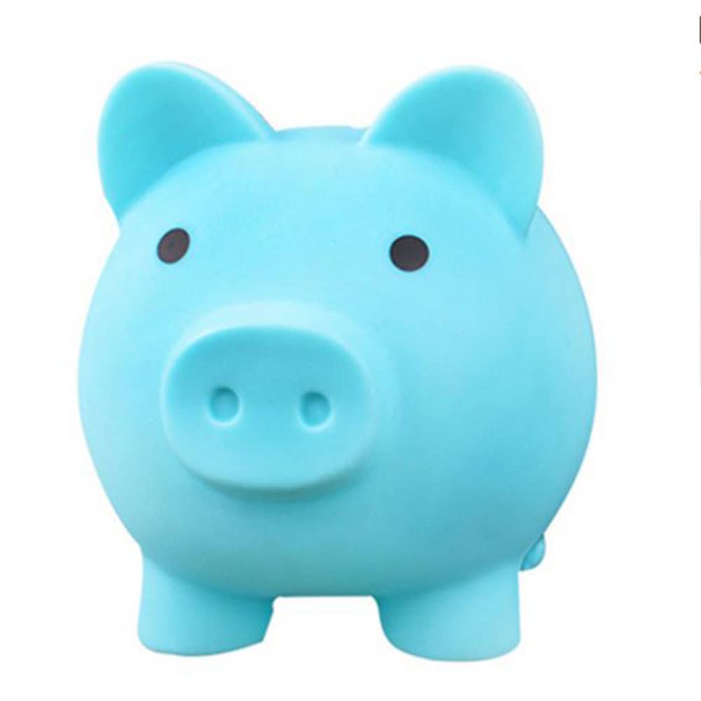 Unbreakable Plastic Piggy Bank for Kids - Shatterproof Money Box for Boys & Girls, Fun Coin Saving Toy Gift (Blue) - Perfect for Birthday Presents, Allowance Savings & Financial Learning