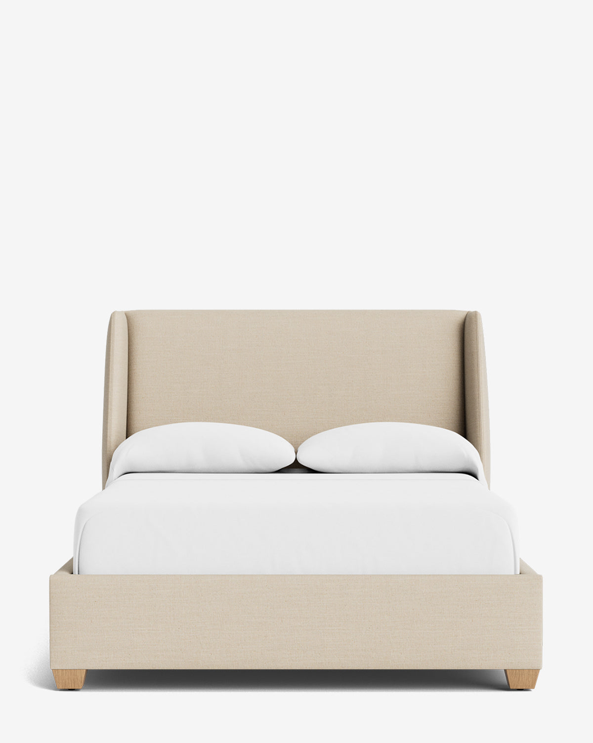 Walt Bed Low Headboard - Modern Minimalist Bed Frame for Small Spaces - Perfect for Apartments, Dorms & Guest Rooms