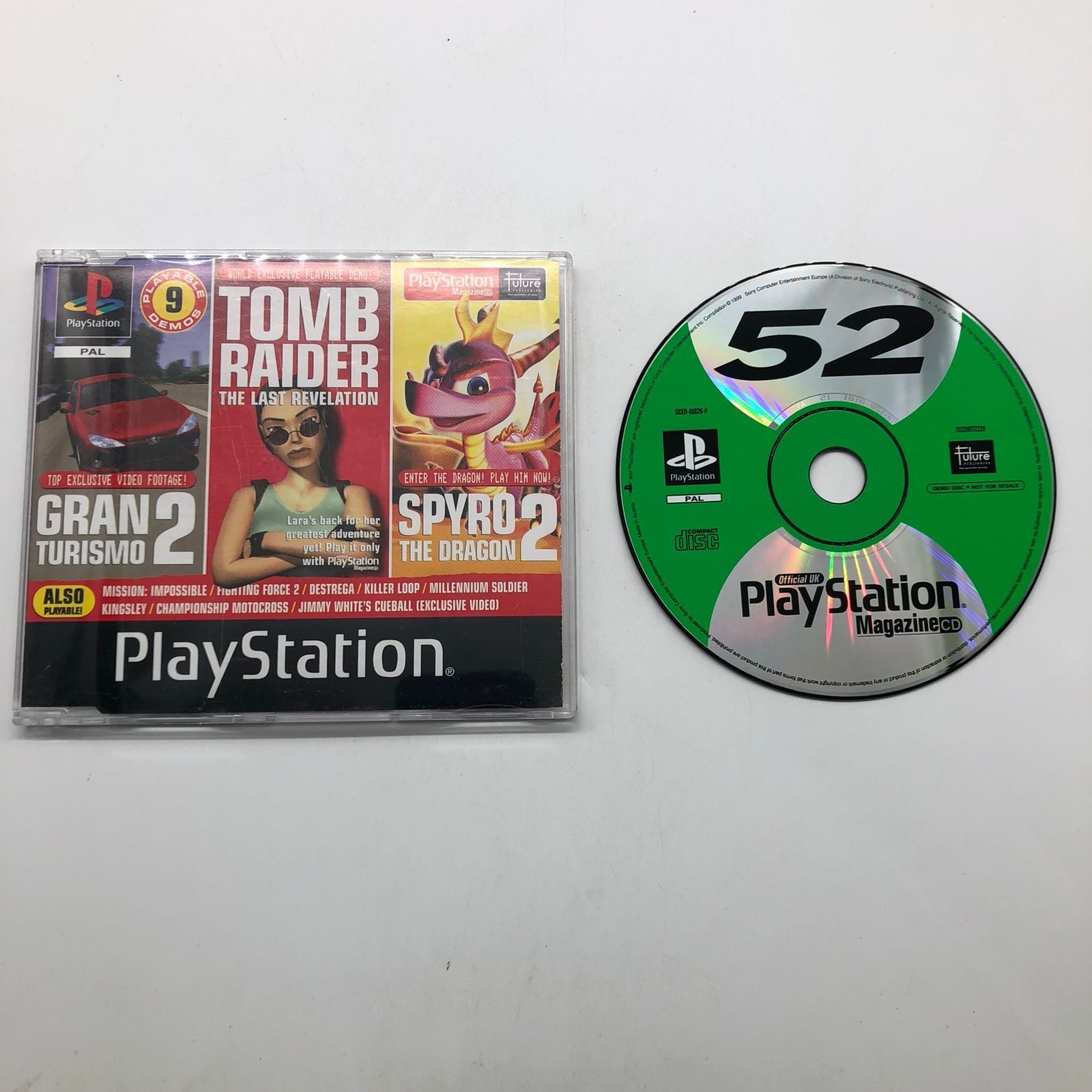 Official UK PlayStation Magazine Demo Disc 52 - Sony PS1 PlayStation 1 PAL 25AU4 - Rare Collectible for Retro Gaming Enthusiasts & Nostalgic Playstation Fans
