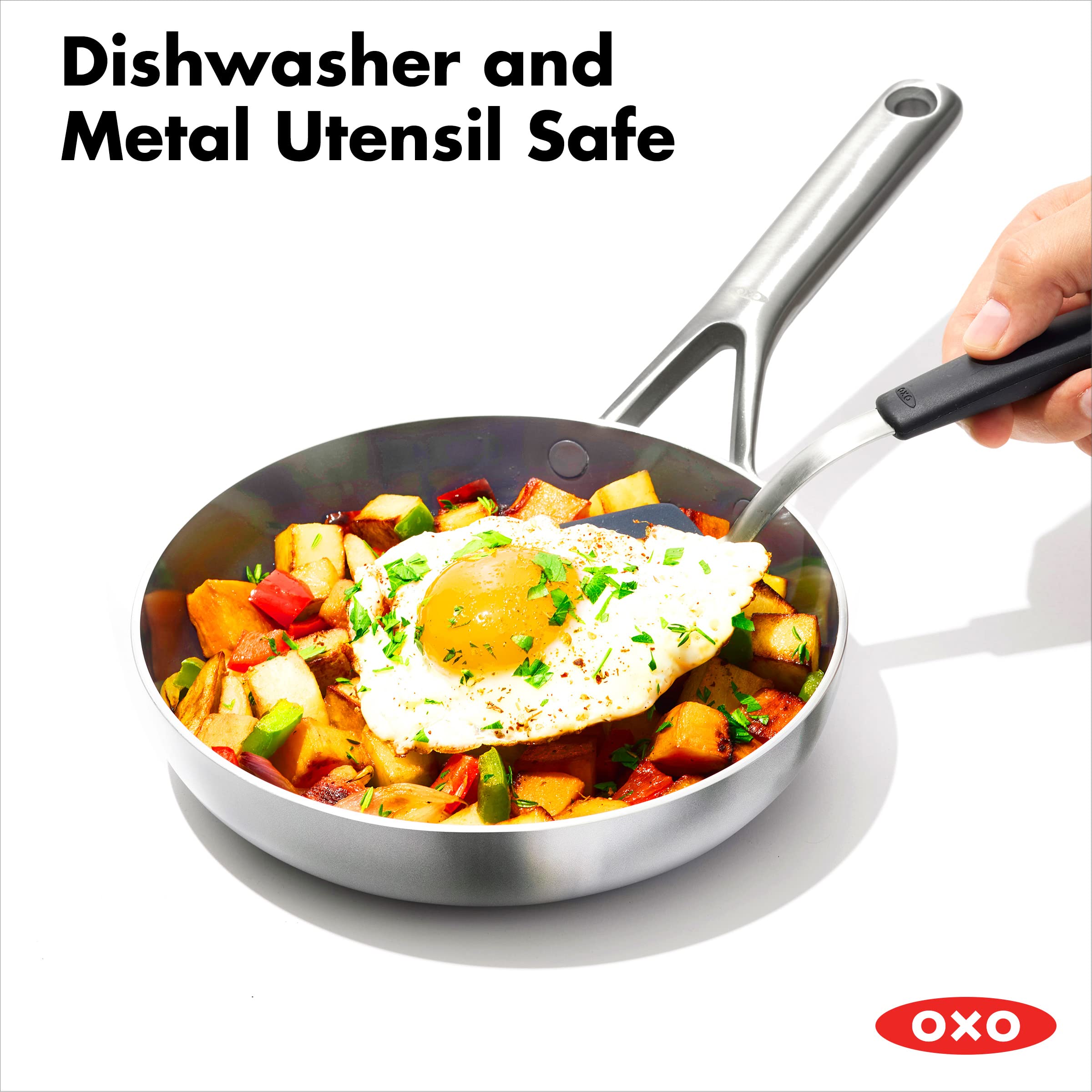 OXO Mira Tri-Ply Stainless Steel Frying Pan Set - 8