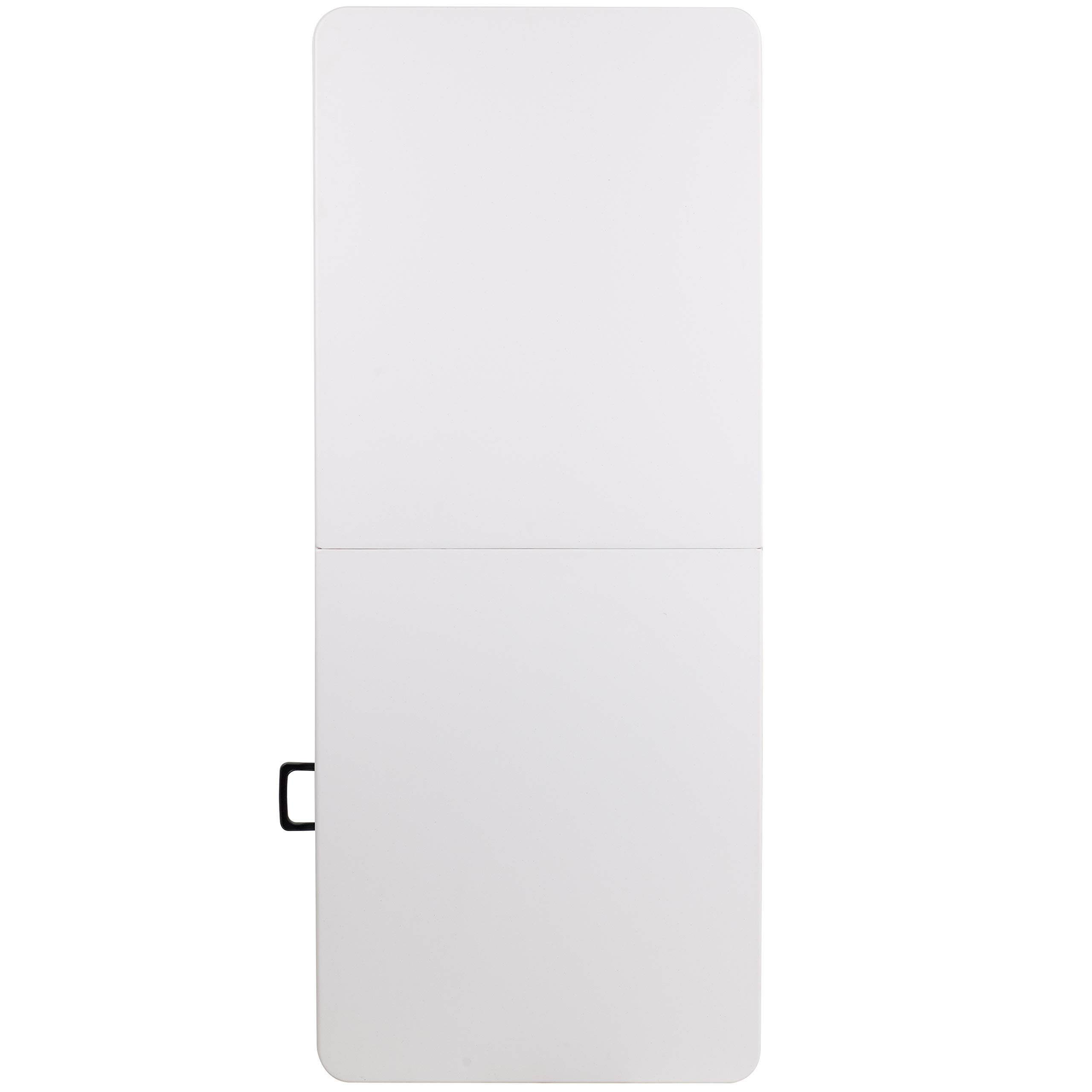 6-Foot Bi-Fold Granite White Plastic Folding Table - Heavy Duty Banquet & Event Table with Carry Handle | Perfect for Parties, Weddings, Catering & Outdoor Events