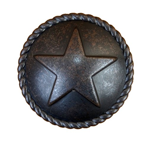 24-Pack Oil Rubbed Brass Dome Star Cabinet Pulls with Rope Design - Vintage Drawer Handles for Kitchen Cabinets, Dressers & Furniture Hardware (Easy Installation)