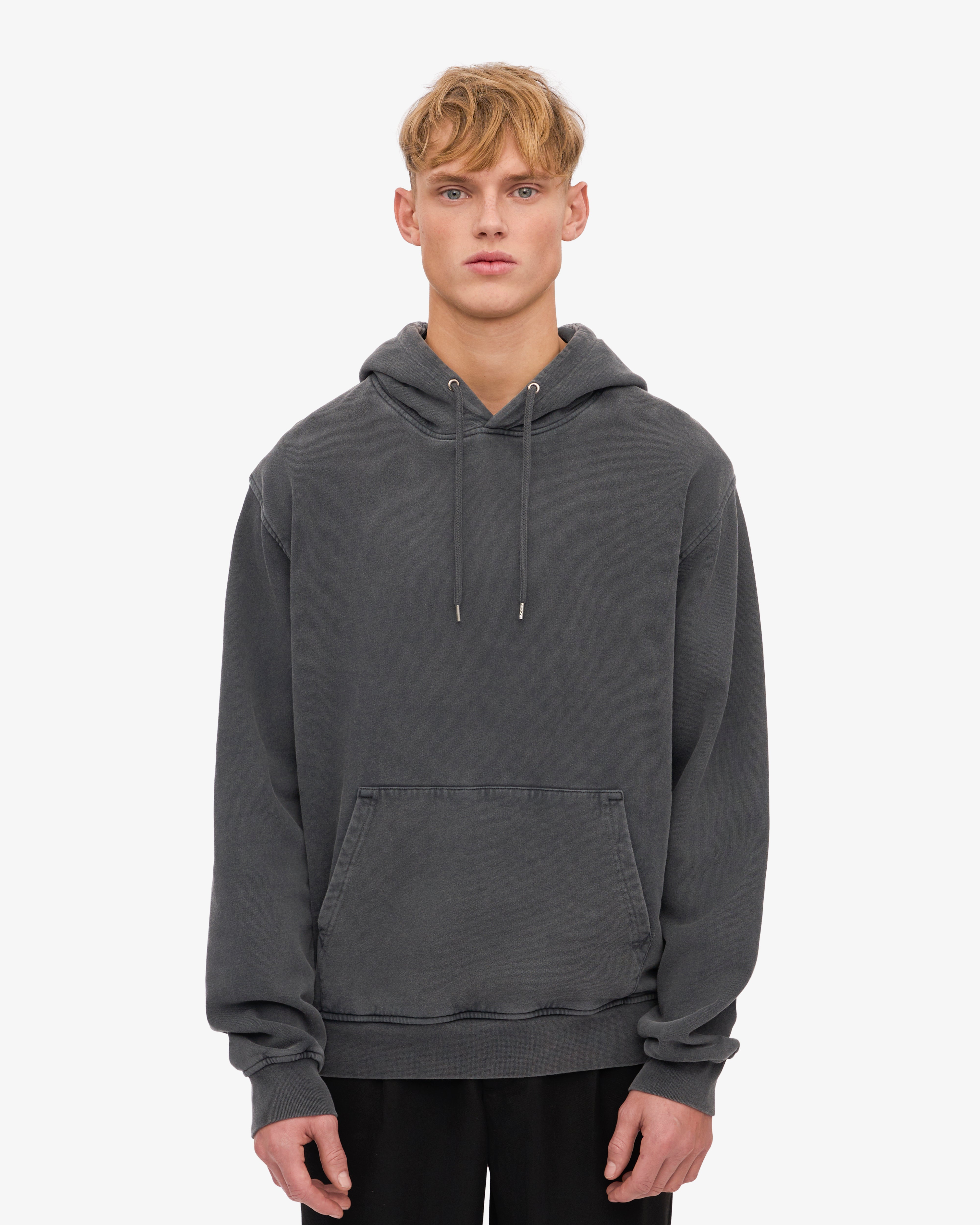 Classic Organic Cotton Hoodie - Faded Black | Comfortable & Stylish for Casual Wear & Outdoor Activities