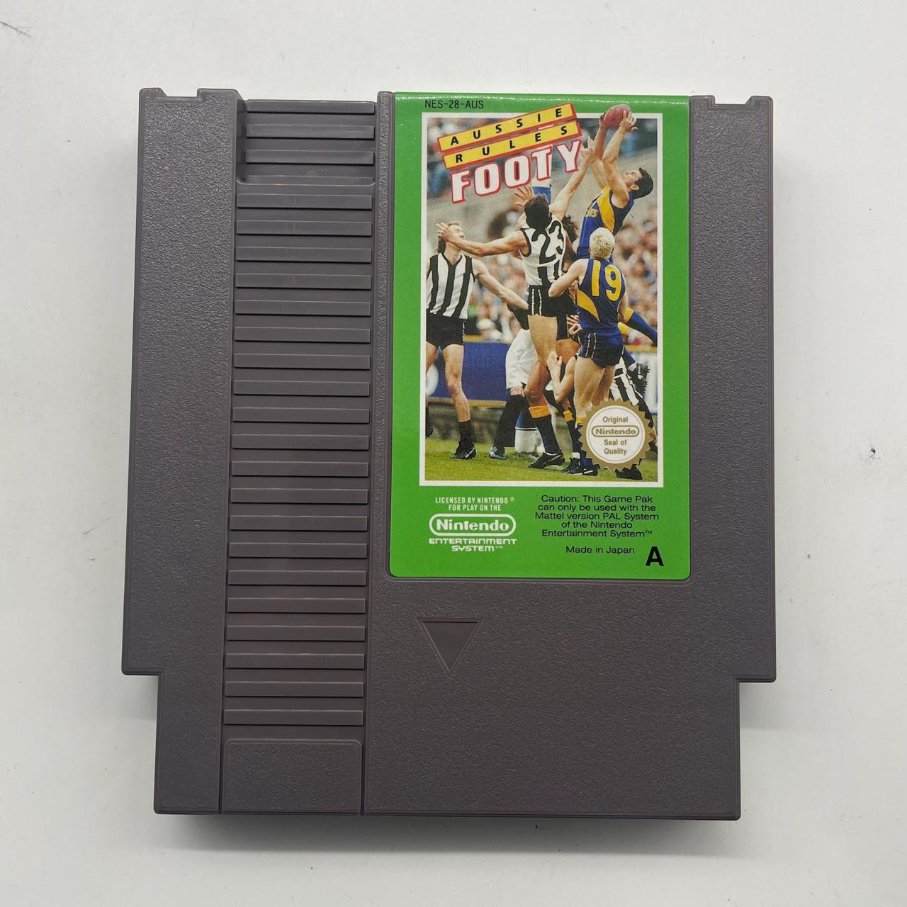 Authentic Aussie Rules Footy NES Game - PAL Version Complete in Box | Retro Nintendo Entertainment System Collectible | Perfect for Gaming Nostalgia & Vintage Console Enthusiasts