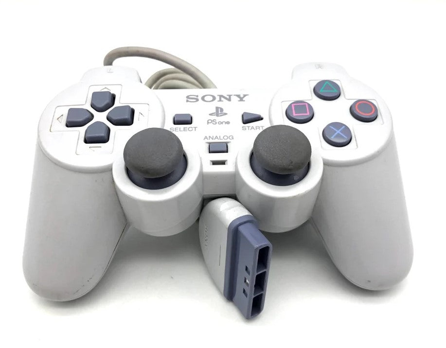 Original PlayStation DualShock Controller - White (PSOne) | Compatible with PS1, PS2 & Retro Gaming Consoles | Perfect for Classic Gaming & Collectors