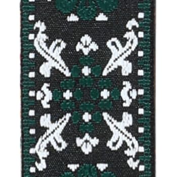 Green Embroidery Flower