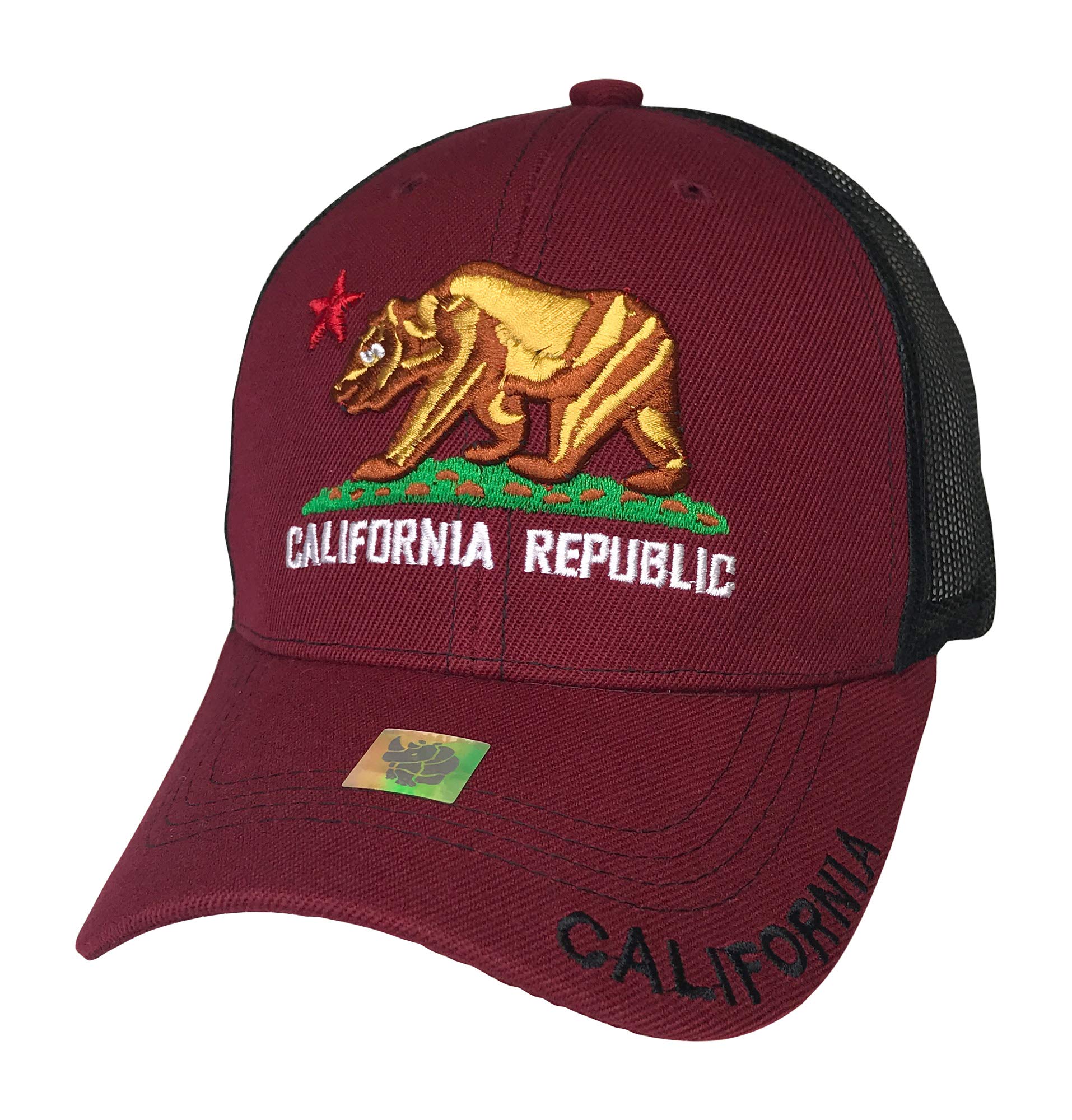 California Republic Trucker Baseball Hat - Adjustable Mesh Back Cap for Men & Women | Perfect for Outdoor Activities, Sports, and Casual Wear