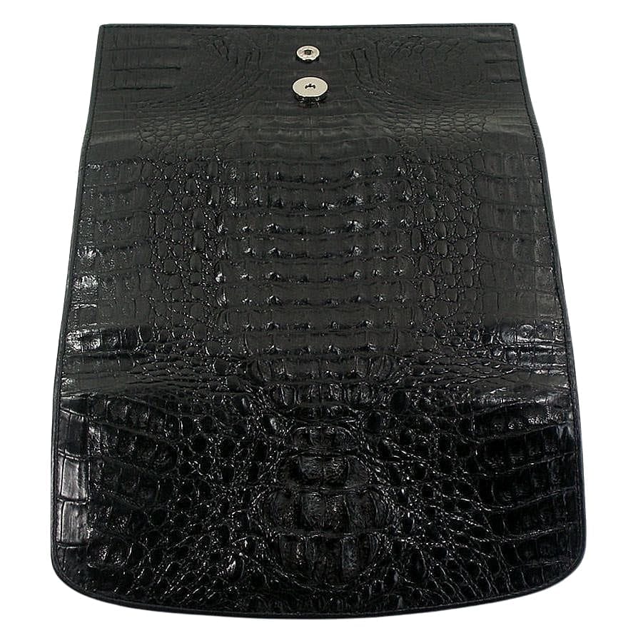 Genuine Black Crocodile Leather Women's Trifold Wallet - Stylish & Durable for Everyday Use, Business, and Travel