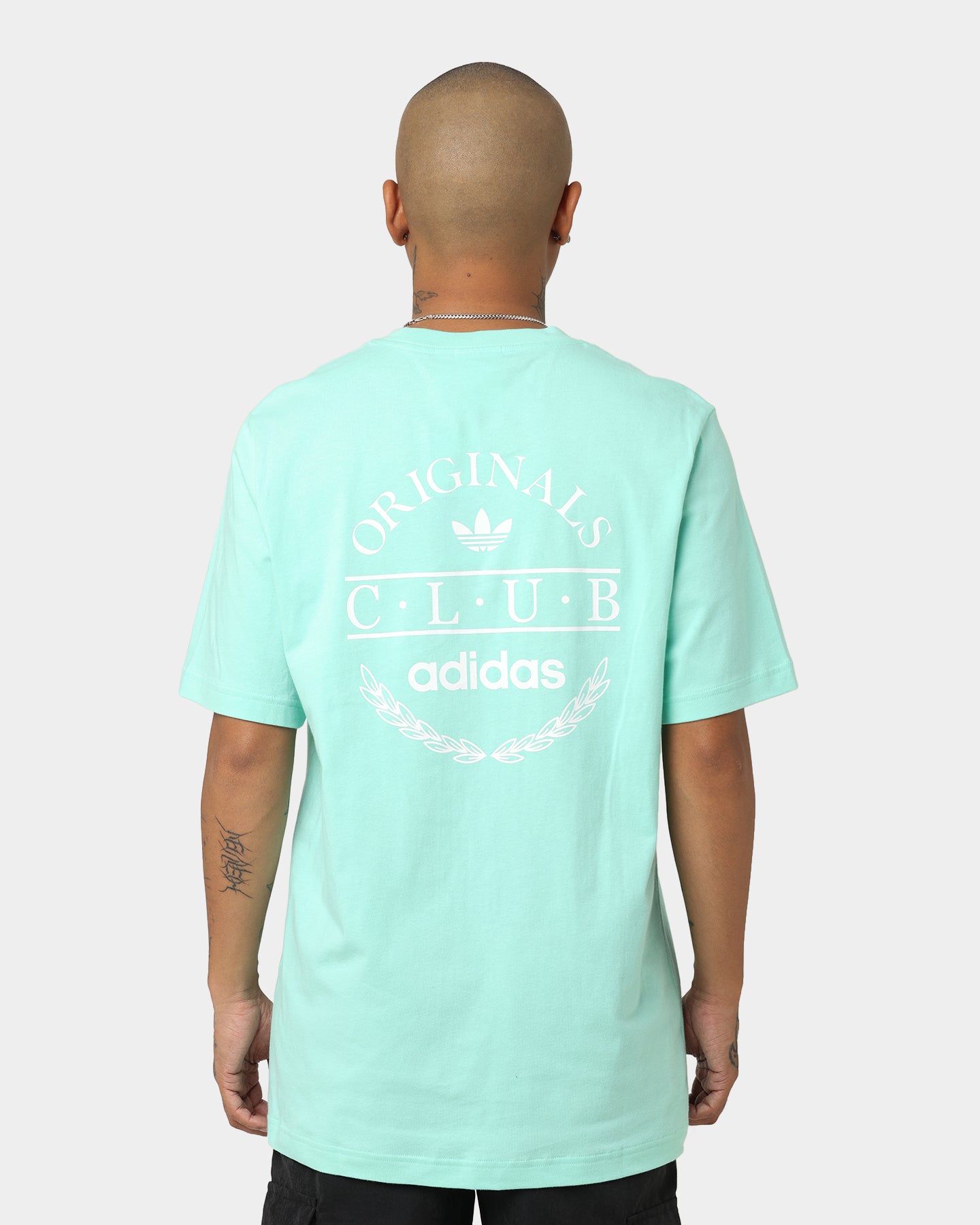 Adidas Club Logo T-Shirt for Men - Easy Green Cotton Casual Tee - Perfect for Gym, Streetwear & Everyday Outfits