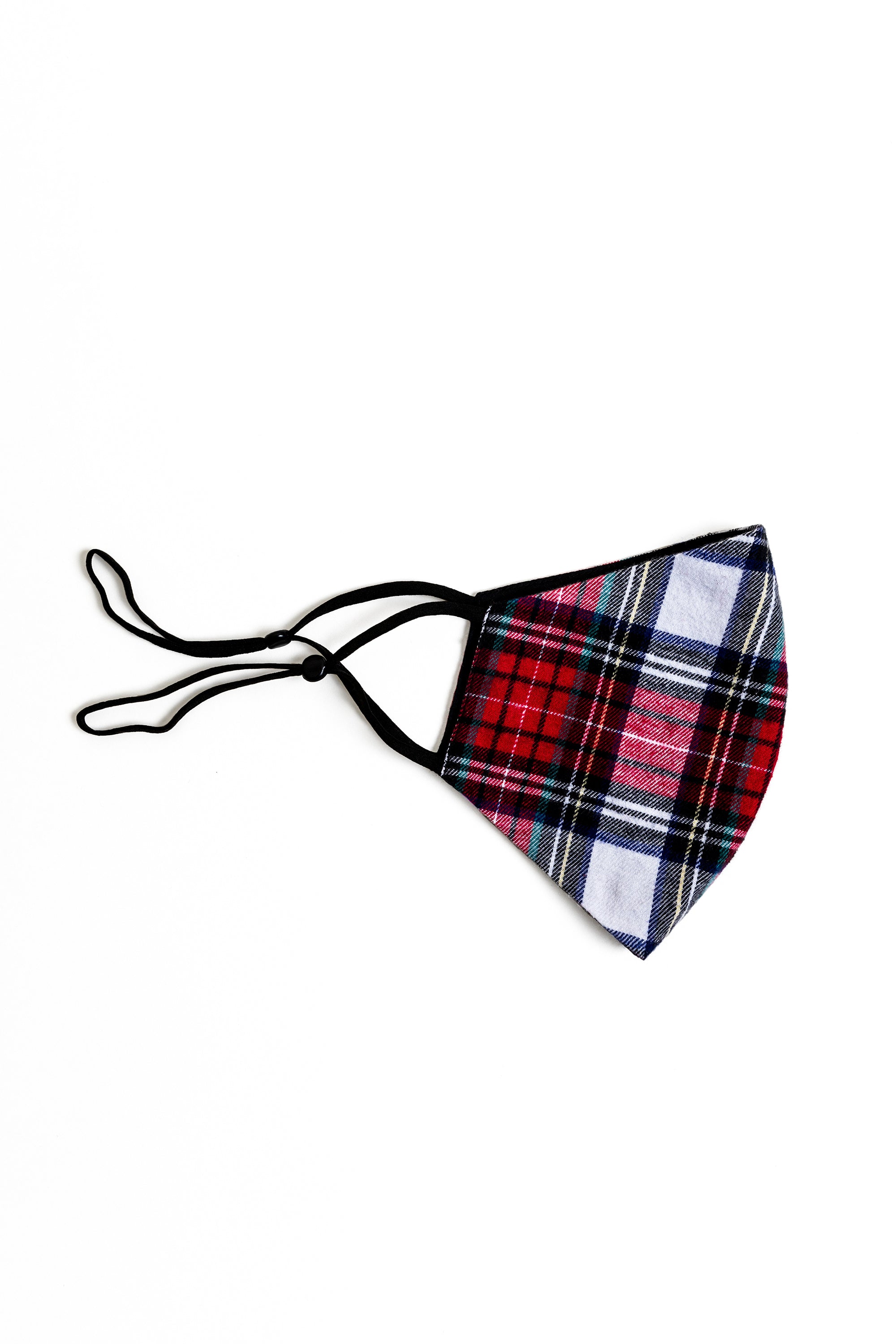 Red Tartan Flannel Face Mask - Soft & Breathable for Outdoor Activities, Travel & Daily Wear