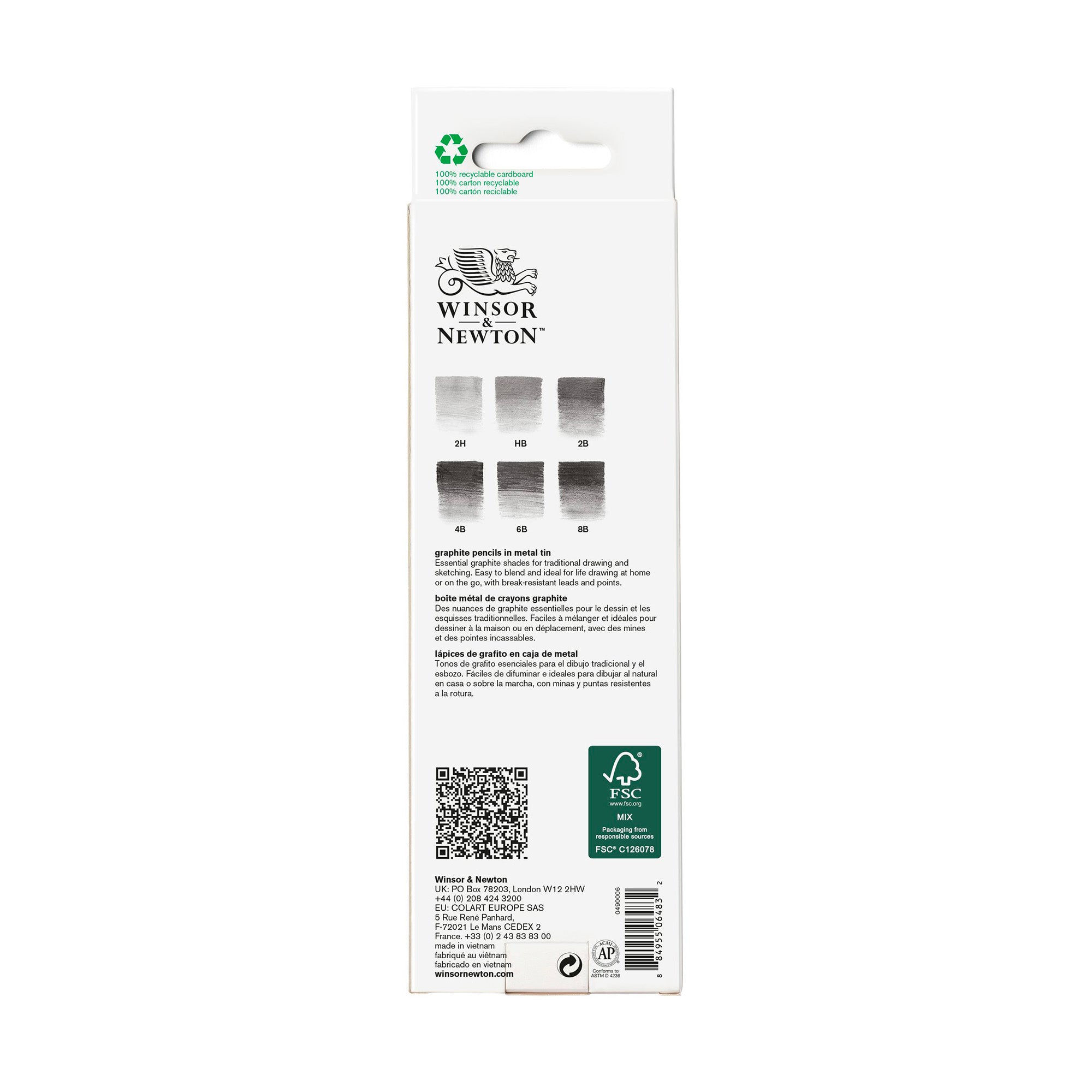6 Pack Professional Studio Graphite Pencils - HB Drawing Pencils for Artists, Sketching & Shading - Perfect for Art Classes, Portrait Drawing & Creative Projects