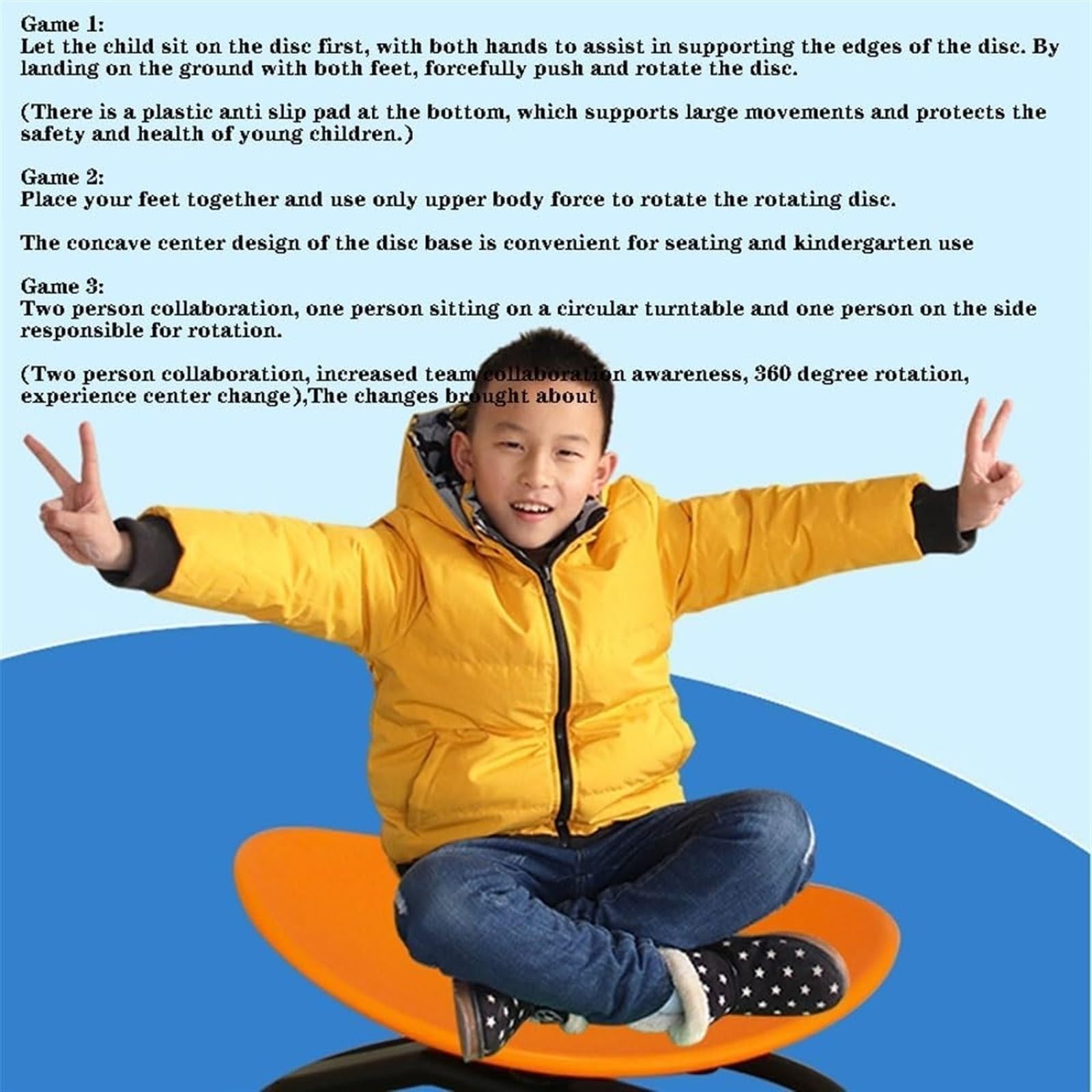 Autism Sensory Swivel Chair for Kids 3-12 | Spinning Wobble Chair for Balance & Coordination | Physical Therapy Equipment & Sensory Toy | Perfect for Home, Classroom & Therapy Sessions