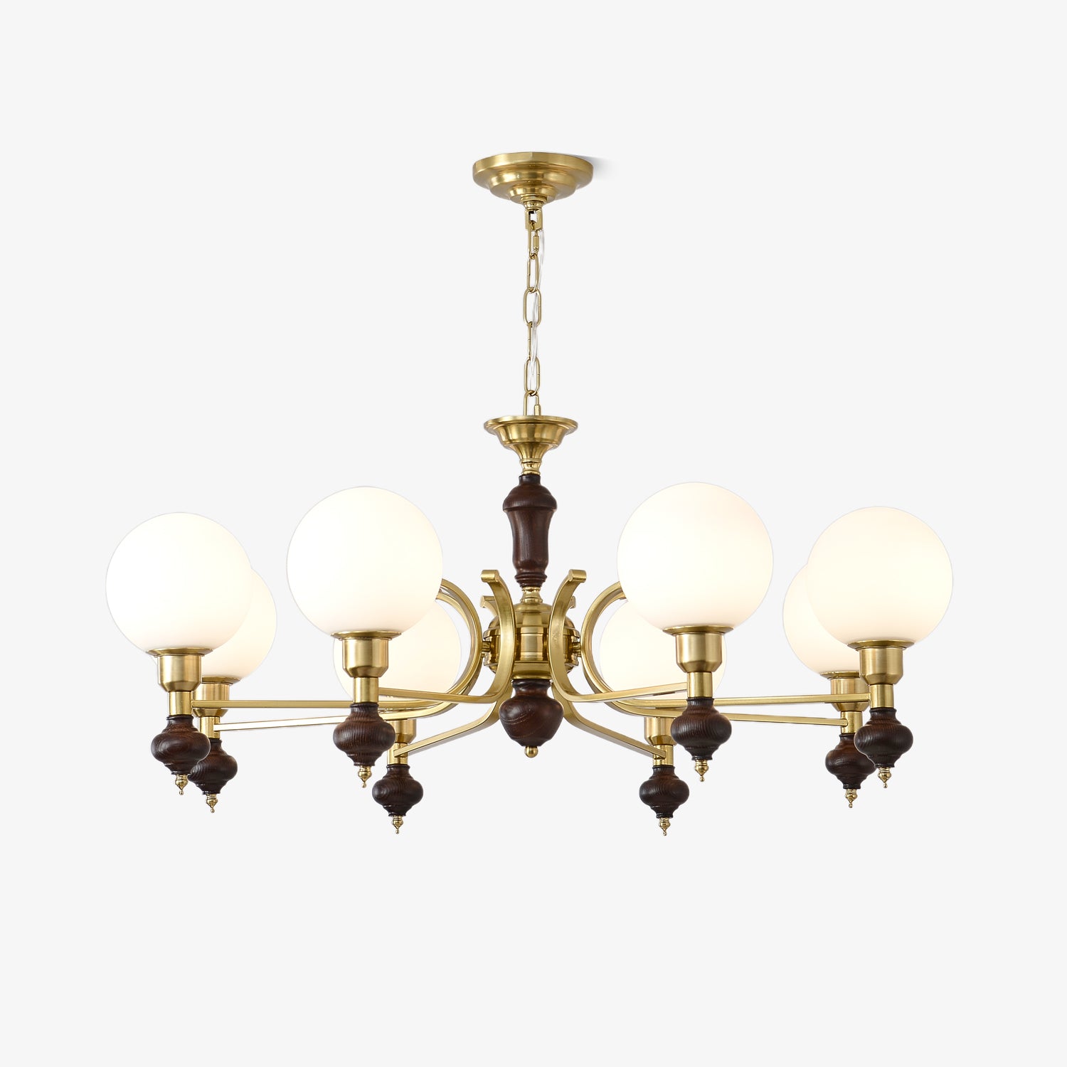 Modern Globe Orb Chandelier Lighting Fixture - Elegant Crystal Glass Pendant Light for Dining Room, Bedroom, Living Room & Entryway - Perfect for Home Decor and Interior Design