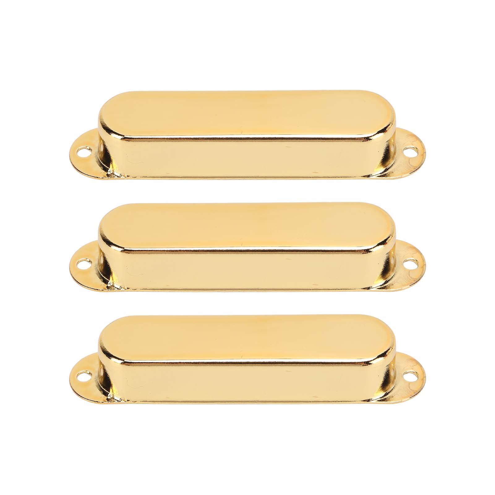 3Pcs Electric Guitar Single Coil Pickup Covers - Gold Copper Guitar Accessories Set for Fender Stratocaster & Telecaster - Perfect for DIY Guitar Upgrades & Professional Repairs
