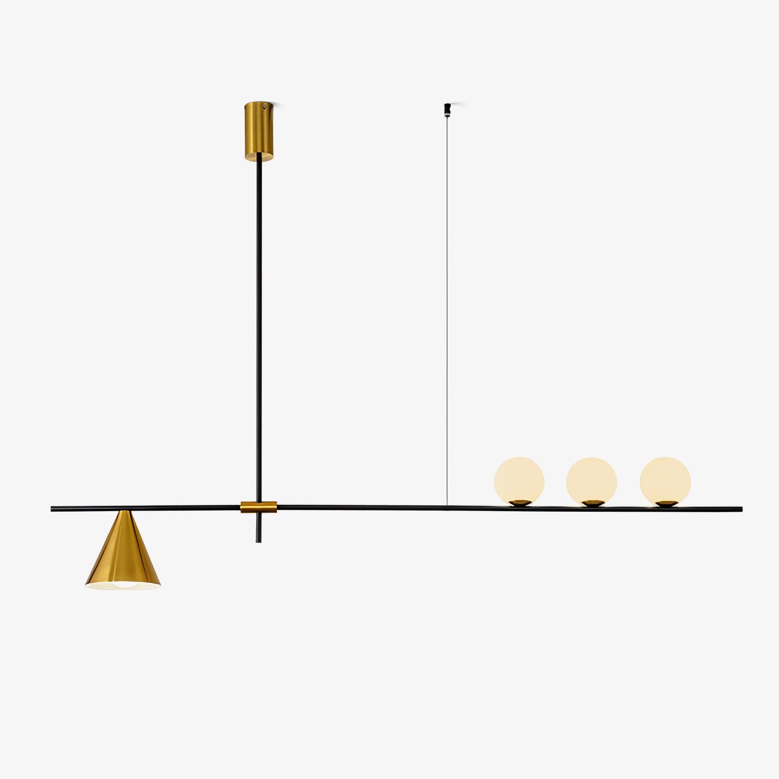 Eclipse Linear Suspension Light - Modern LED Pendant Lighting for Kitchen, Dining Room & Office | Dimmable Hanging Light Fixture with Adjustable Height