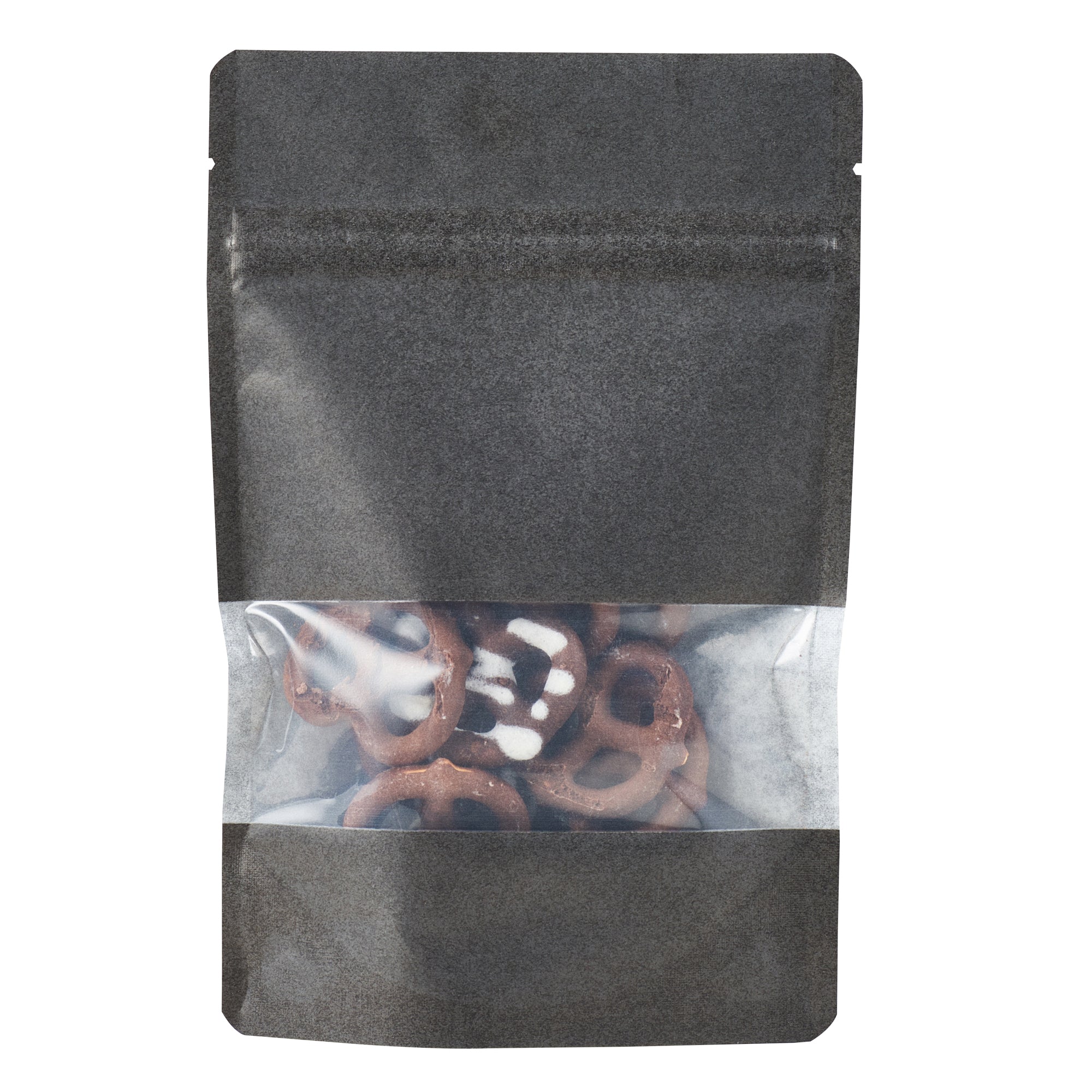 Black Plastic Small Window Bags with Heat Sealable Feature - 7