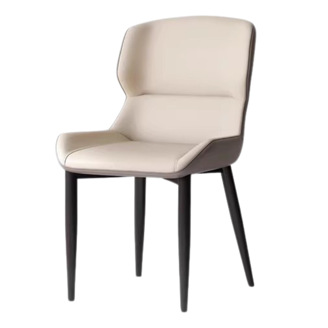 Premium Organic Leather 4-Piece Dining Chair Set - Modern Light Luxury Design for Living Room, Dining Room & Office Decor