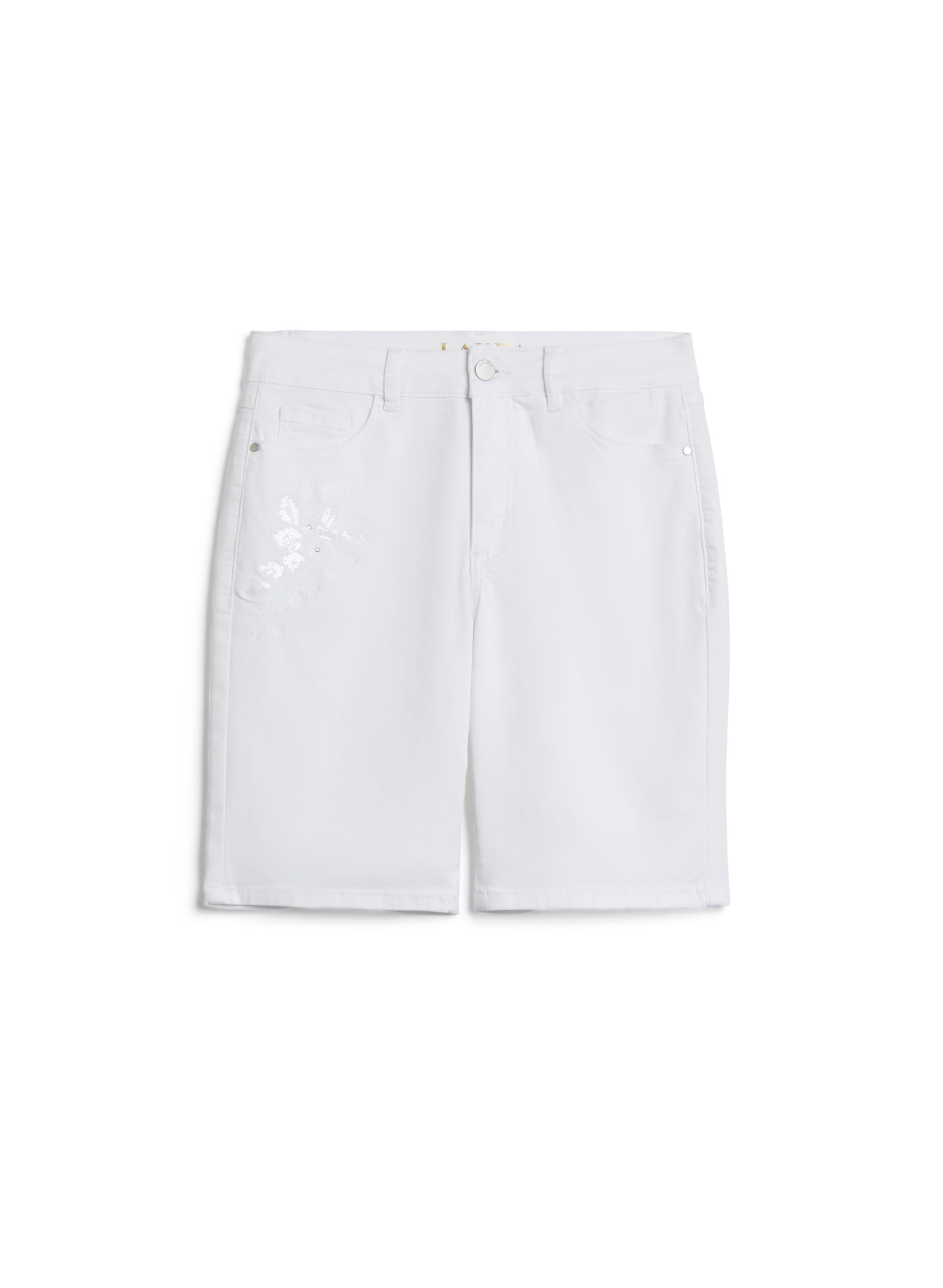 Stylish Embroidered Denim Shorts for Women - Trendy High Waist Distressed Denim Shorts with Floral Embroidery | Perfect for Summer, Beach, and Casual Outfits