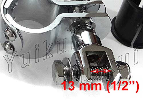 Universal Motorcycle Foot Pegs & Crash Bars - 32mm & 25.4mm Frame Mount Highway Pegs for Honda Shadow VT750, ACE, Aero, Phantom, RS - Comfortable Footrest for Long Rides & Engine Guard Protection