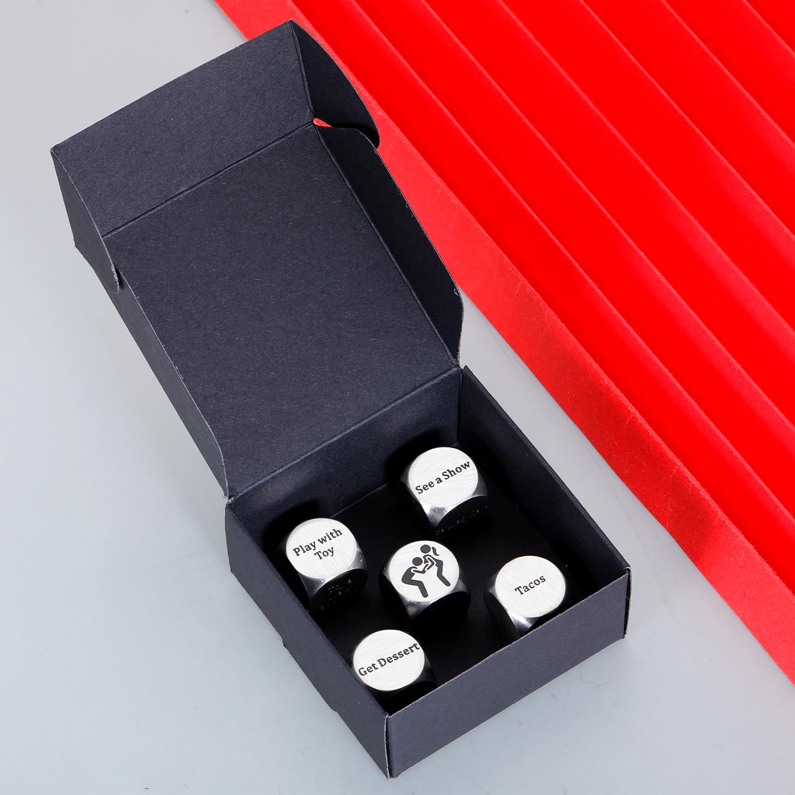 VANLOVEMAC Anniversary Date Night Dice Set for Couples - Fun Romantic Game for Women & Men, Boyfriend & Girlfriend, Wife & Husband - Perfect Valentine's Day, Christmas, 11th Anniversary & Wedding Gift - Great for Date Nights, Romantic Evenings & Special Occasions