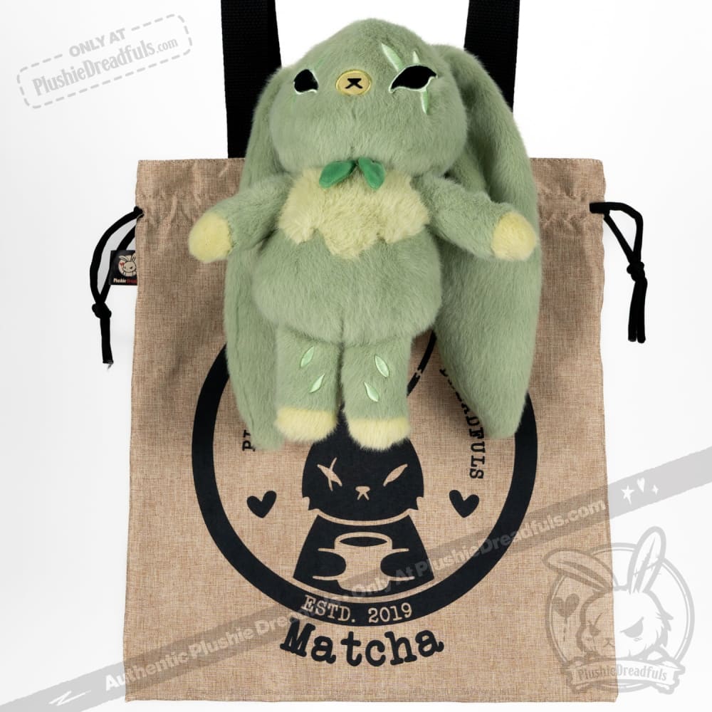 Plushie Dreadfuls Latte Lapins Matcha Latte Bunny Plush Stuffed Animal - Cute Kawaii Soft Toy for Kids Bedroom Decor, Gift for Anime Lovers & Coffee Enthusiasts