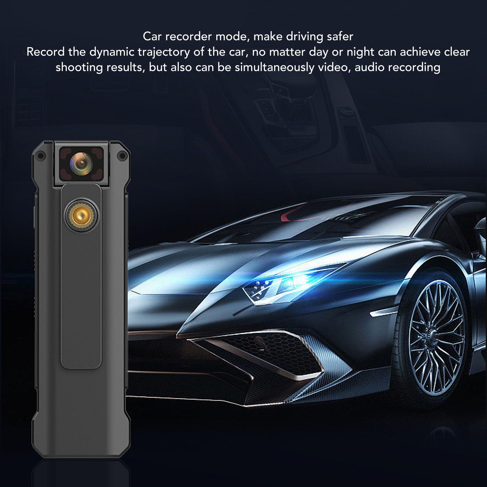 4K Action Camera with 1080P HD & IR Night Vision, Rotatable Lens, Motion Detection, Loop Recording - Portable Sports Camera for Cycling, Skiing, Diving, Vlogging (Includes Mounting Clip)
