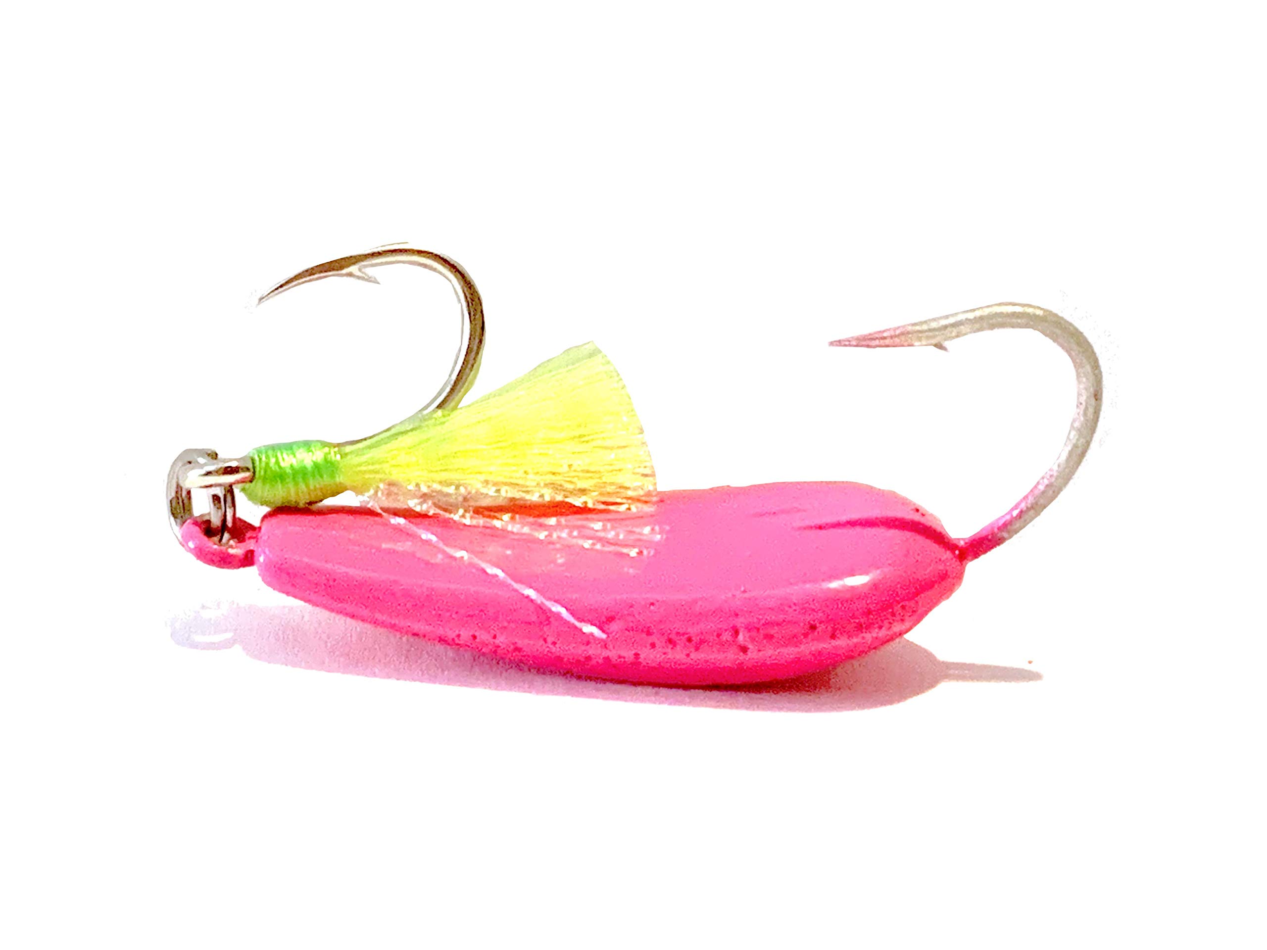 Premium Shrimp Pink Pompano Jigs with Teasers - Saltwater Fishing Lures for Pompano, Snapper & More - Perfect for Surf, Pier & Inshore Fishing