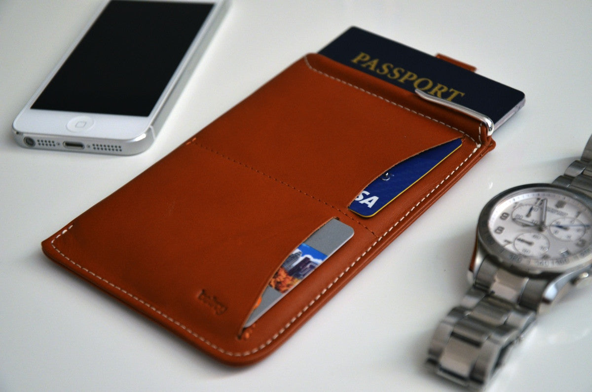 Bellroy Premium Leather Passport Sleeve Wallet - RFID Blocking Travel Organizer for Men & Women | Perfect for Airports, Business Trips & International Travel
