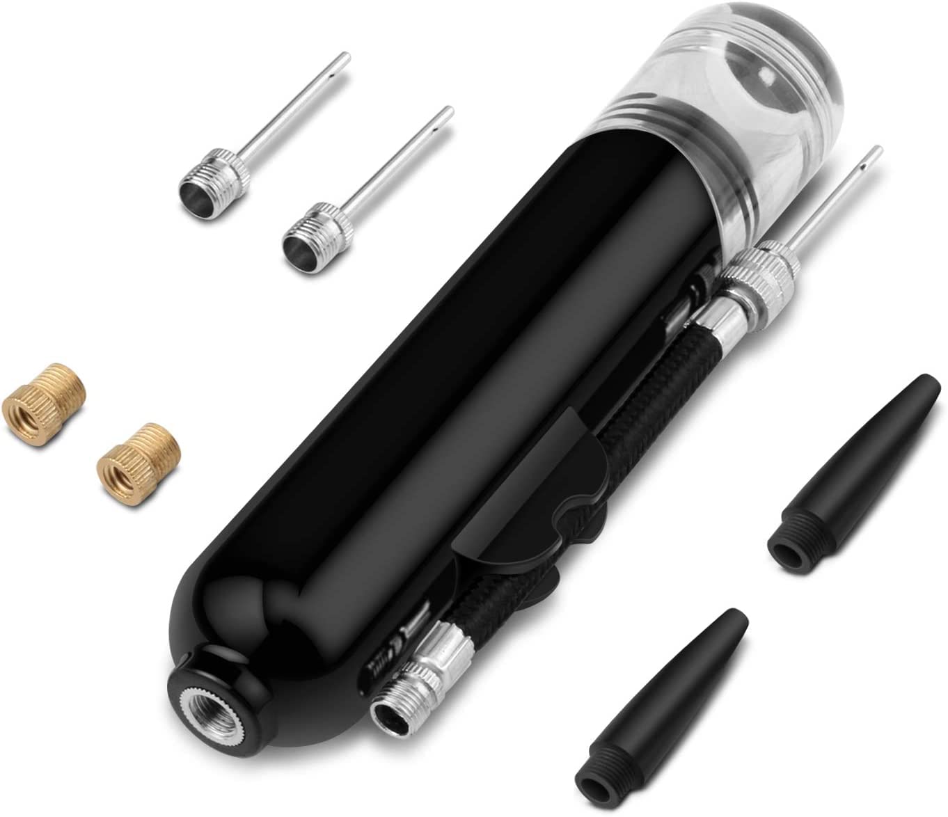 Dual Action Ball Pump with 3 Needles & 2 Nozzles - High Pressure Air Pump for Soccer, Basketball, Volleyball, Bikes, Inflatables - Perfect for Sports, Gym, Camping & Outdoor Activities