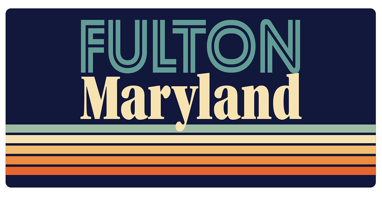 Fulton Maryland 5 x 2.5-Inch Retro Fridge Magnet - Vintage Souvenir for Collectors & Travel Lovers - Perfect for Refrigerators, Lockers & Office Decor