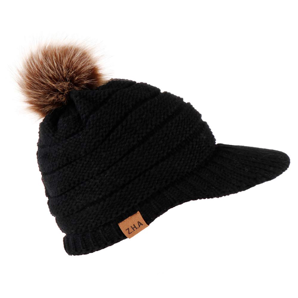 BODOAO Winter Crochet Knit Hat for Women & Men - Warm Baseball Cap with Hairball Protection - Perfect for Cold Weather, Outdoor Activities, and Fashion Accessories