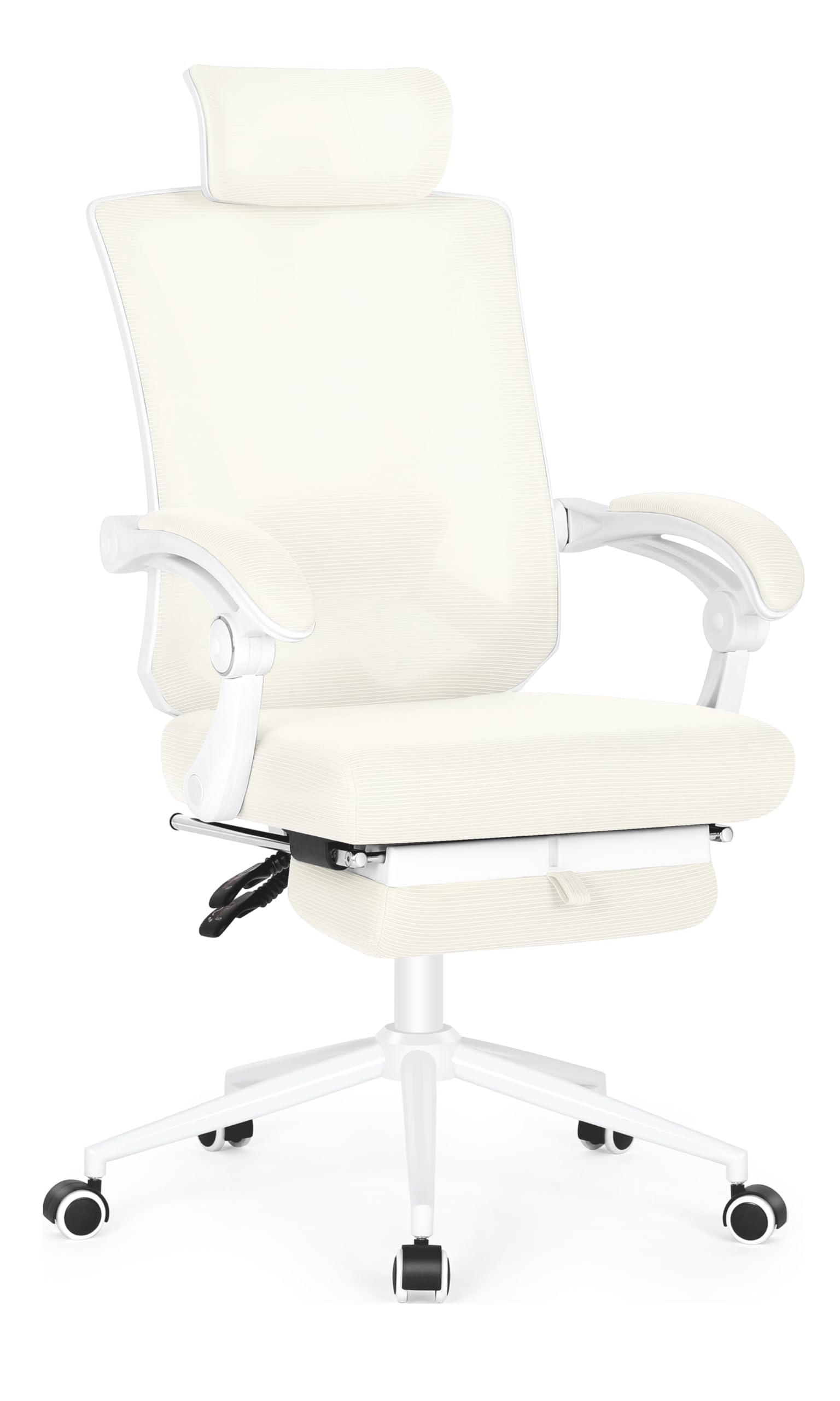 Ergonomic Office Chair with Footrest & Adjustable Lumbar Support - High Back Computer Chair with Headrest - Comfortable Executive Desk Chair for Home & Office Workspaces - Perfect for Long Hours of Sitting, Gaming, and Remote Work
