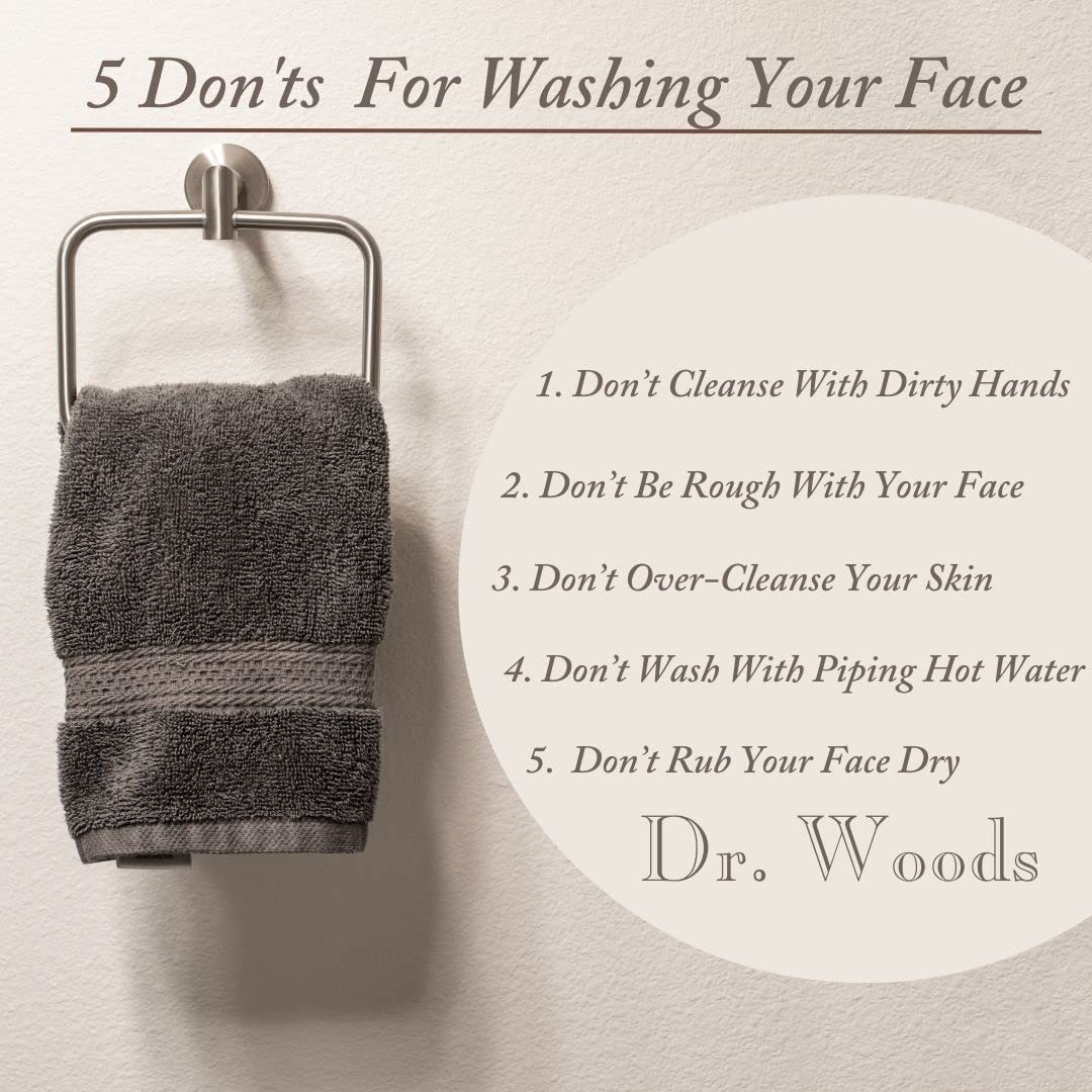 Dr. Woods Shea Vision Black Soap Facial Cleanser with Organic Shea Butter, 8 oz - Gentle Exfoliating Face Wash for Acne, Oily & Sensitive Skin | Daily Skincare Routine & Travel Essential