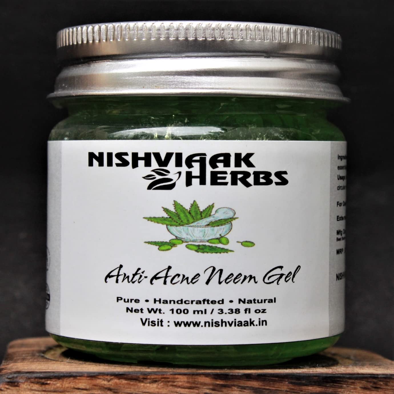 Nishviaak™ Organic Neem Gel for Skin Care - Natural Herbal Remedy for Acne, Eczema & Psoriasis | Soothes & Hydrates Dry Skin - Perfect for Daily Skincare Routine & Ayurvedic Treatments