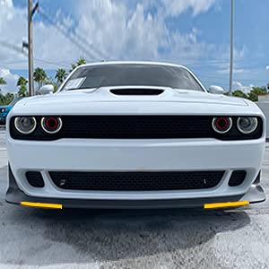 Dodge Challenger Front Bumper Lip Splitter - Yellow for Scat Pack R/T GT SRT | Street Racing & Car Protection