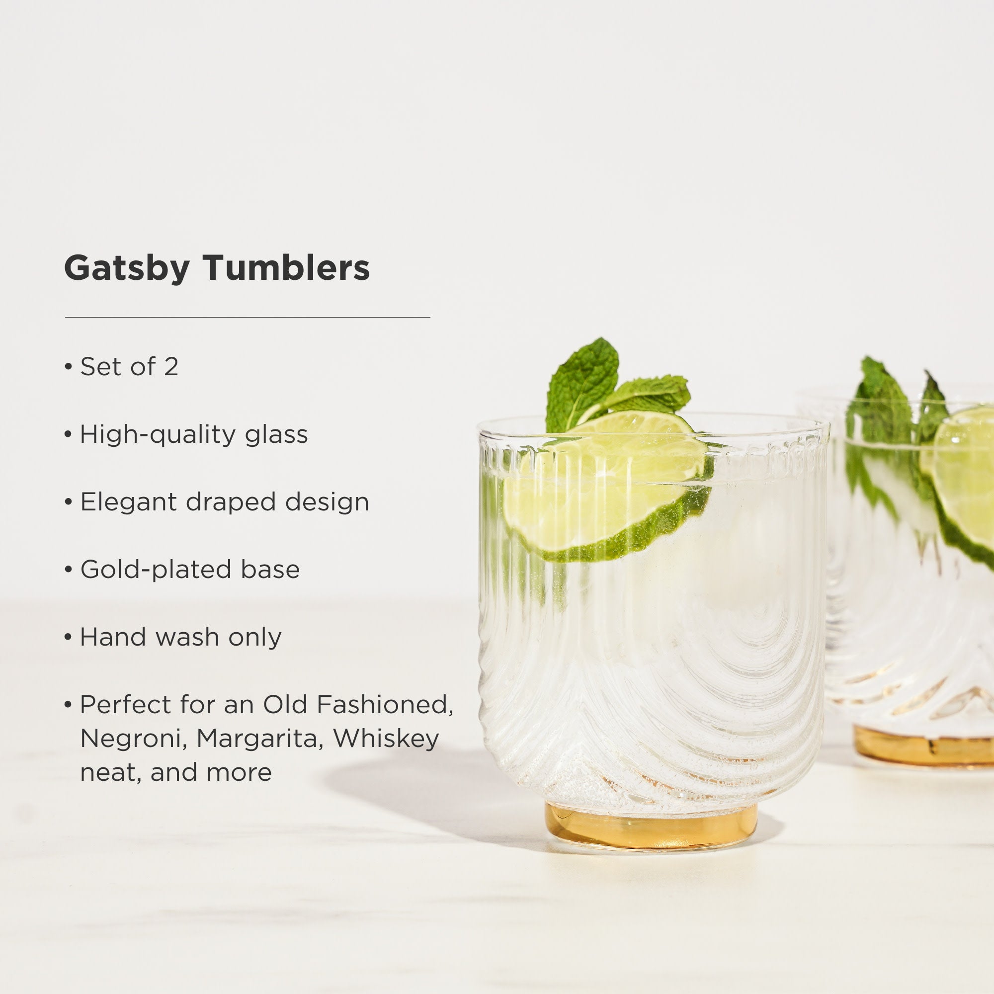 Premium Insulated Stainless Steel Gatsby Tumblers Set of 2 - Double-Wall Vacuum Coffee & Tea Travel Mugs with Lid - Perfect for Office, Commuting & Outdoor Adventures