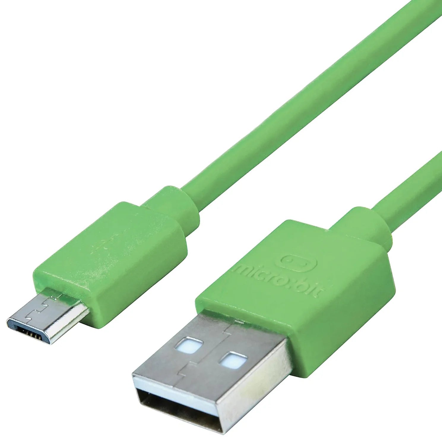 11.8 Inch Green USB 2.0 Type A to Micro B Cable - Fast Charging & Data Sync for Microbit, Arduino, Raspberry Pi - Perfect for DIY Electronics Projects & STEM Education