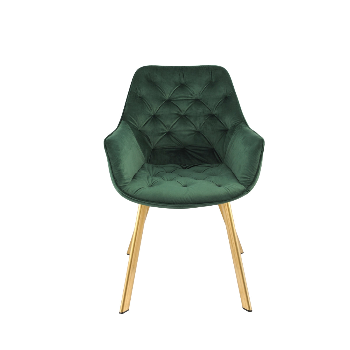 Luxury Green Velvet Goldmine Armchair Set of 2 - Modern Accent Chairs for Living Room, Bedroom & Office Decor - Perfect for Home Staging and Interior Design