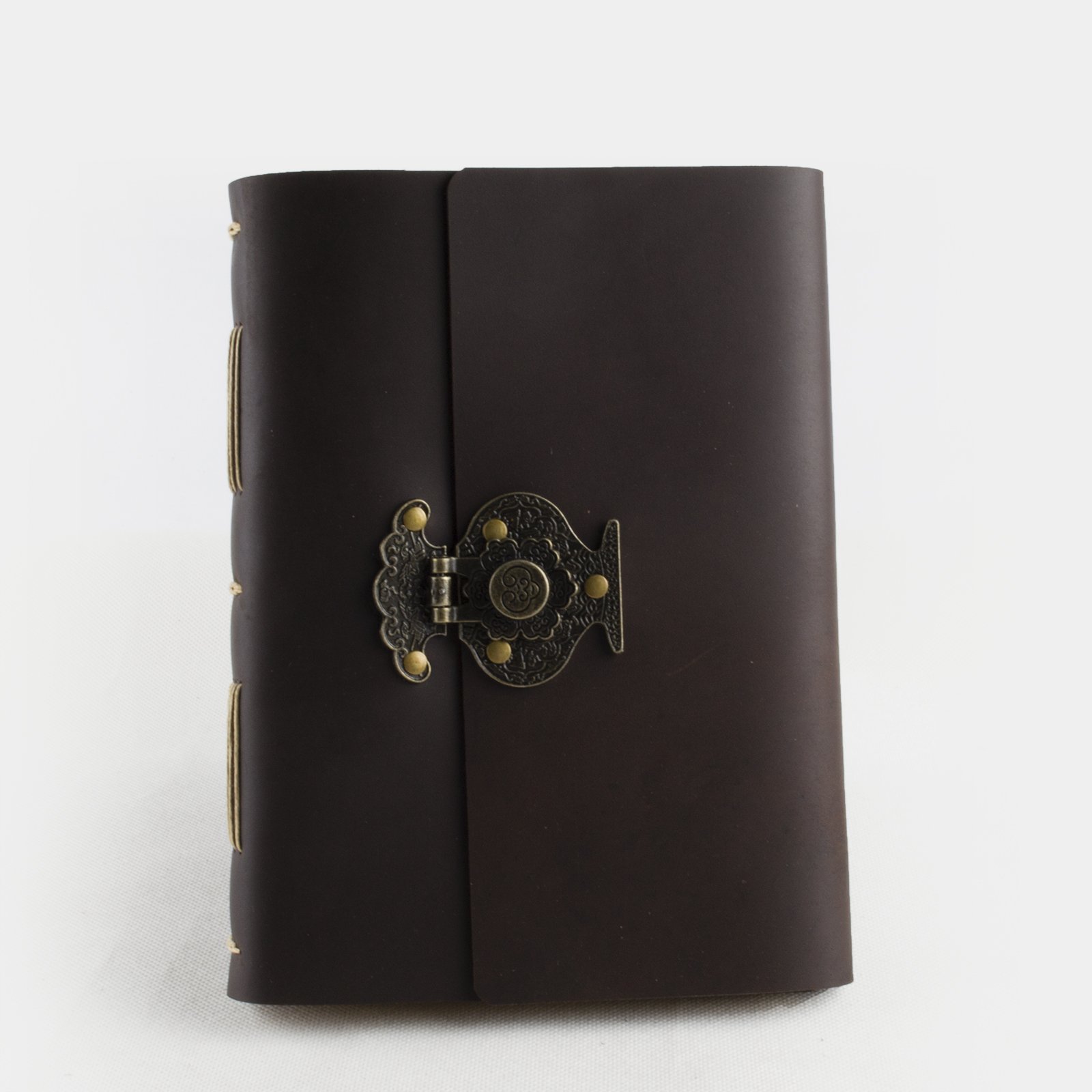 Handmade Leather Journal A5 Notebook - Floral Embossed Cover with Gift Box, Blank Craft Paper for Writing, Sketching & Journaling | Perfect Travel Diary, Wedding Guest Book, or Personal Planner