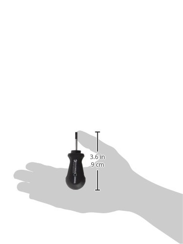 Stahlwille 47241045 Carburetor Screwdriver DRALL - Short Slotted Screwdriver, Chrome Alloy Steel with Chrome Plating, 0.6mm x 3.5mm Blade, 25mm Length - Perfect for Automotive Repair & Precision Electronics Work