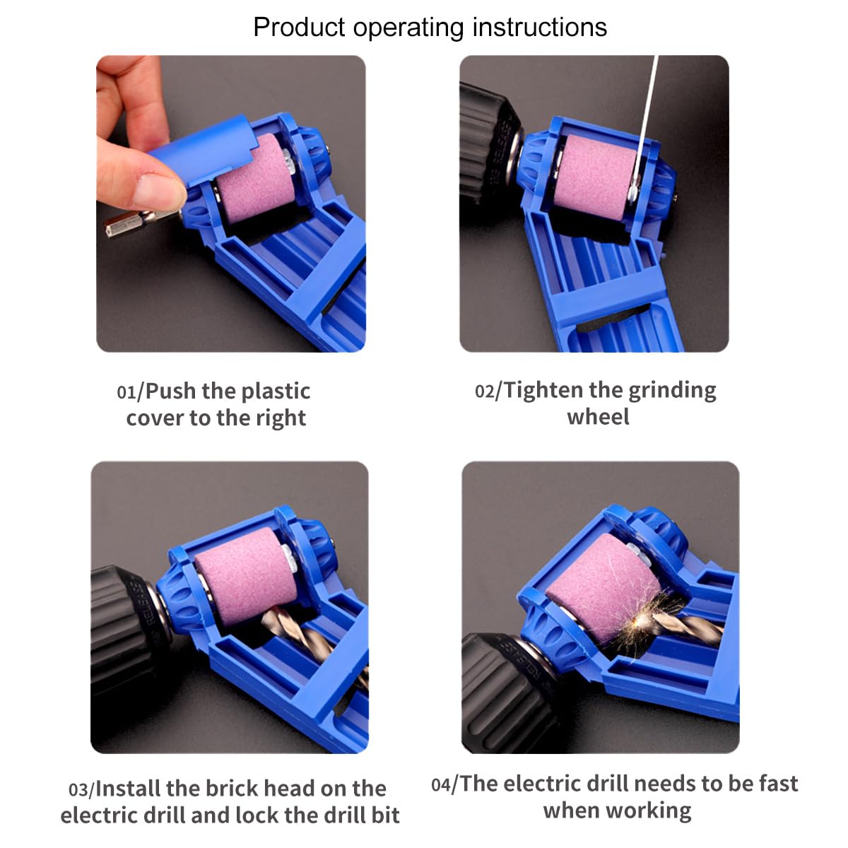 Diamond Drill Bit Sharpener - Portable Drill Bit Sharpening Tool with Diamond Grinding Wheel for Metal & Iron Drills | Perfect for DIY, Woodworking & Metalworking Projects