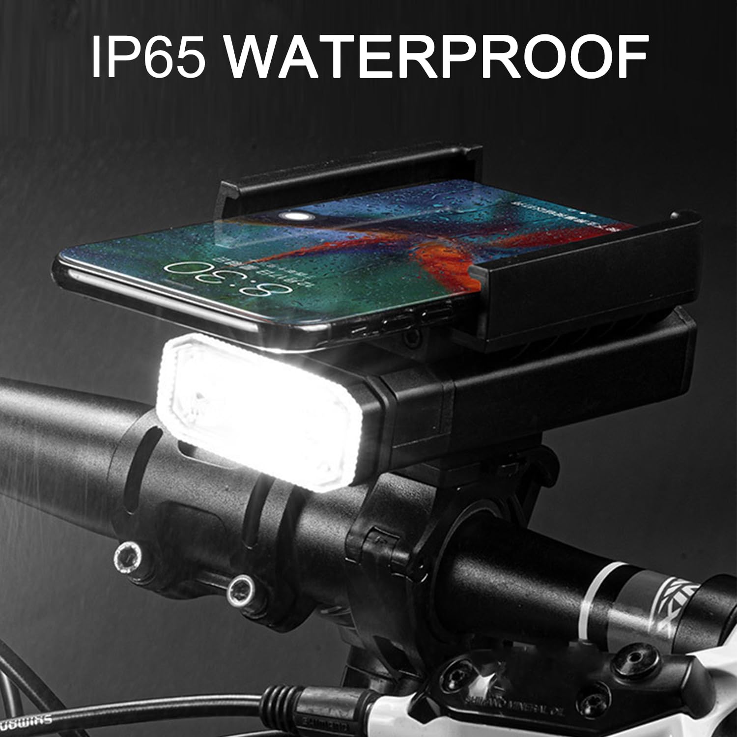 17 LED 25500 Lumen Rechargeable Bike Light - USB 10000mAh Battery, 4 Mode Cycling Headlight with Digital Power Display | Wide Beam Bicycle Lights for Night Riding, Commuting & Outdoor Adventures