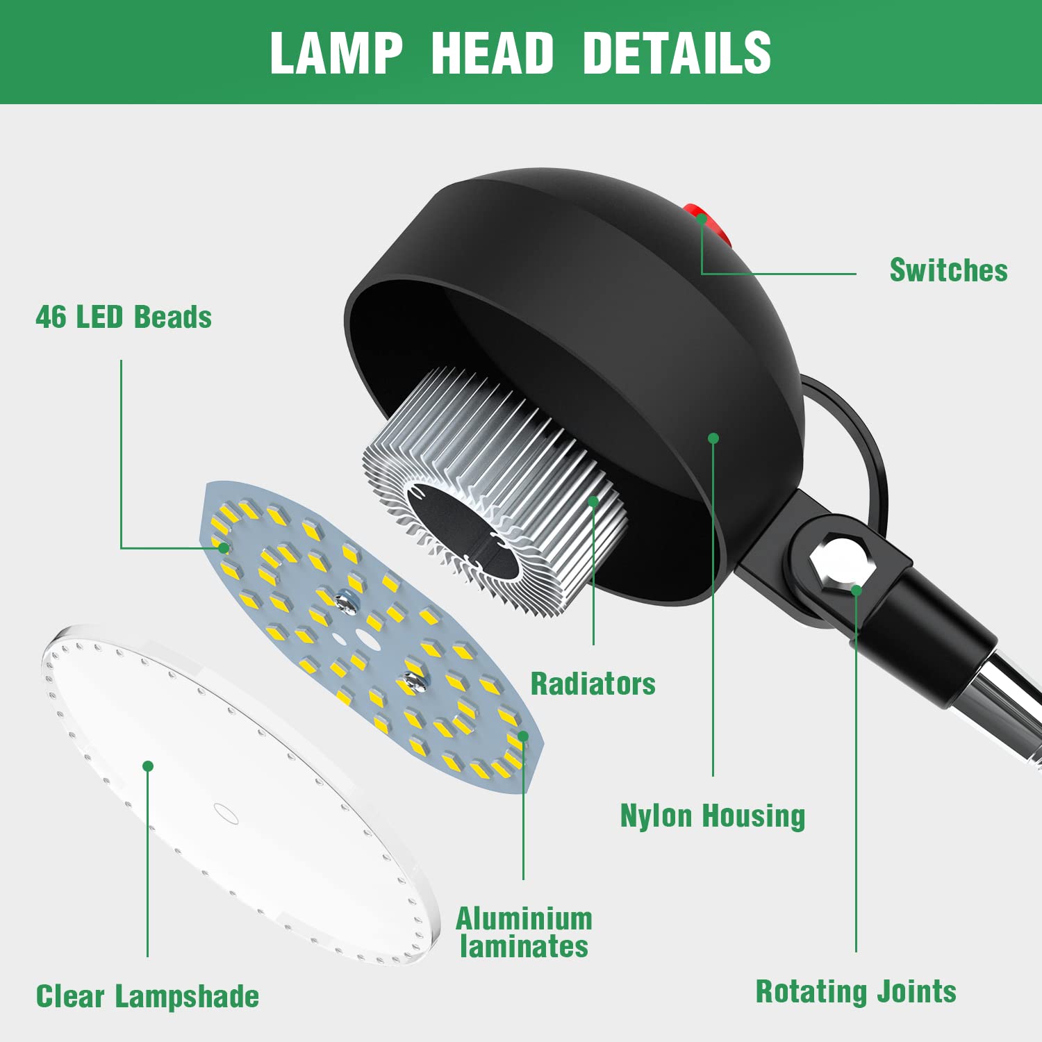 Magnetic LED Work Light - 1200 Lumens IP65 Waterproof Flexible Gooseneck Lamp for Lathe, Milling, Drill Press | Industrial Lighting for Workshops, Garages, Auto Repair & Home DIY Projects