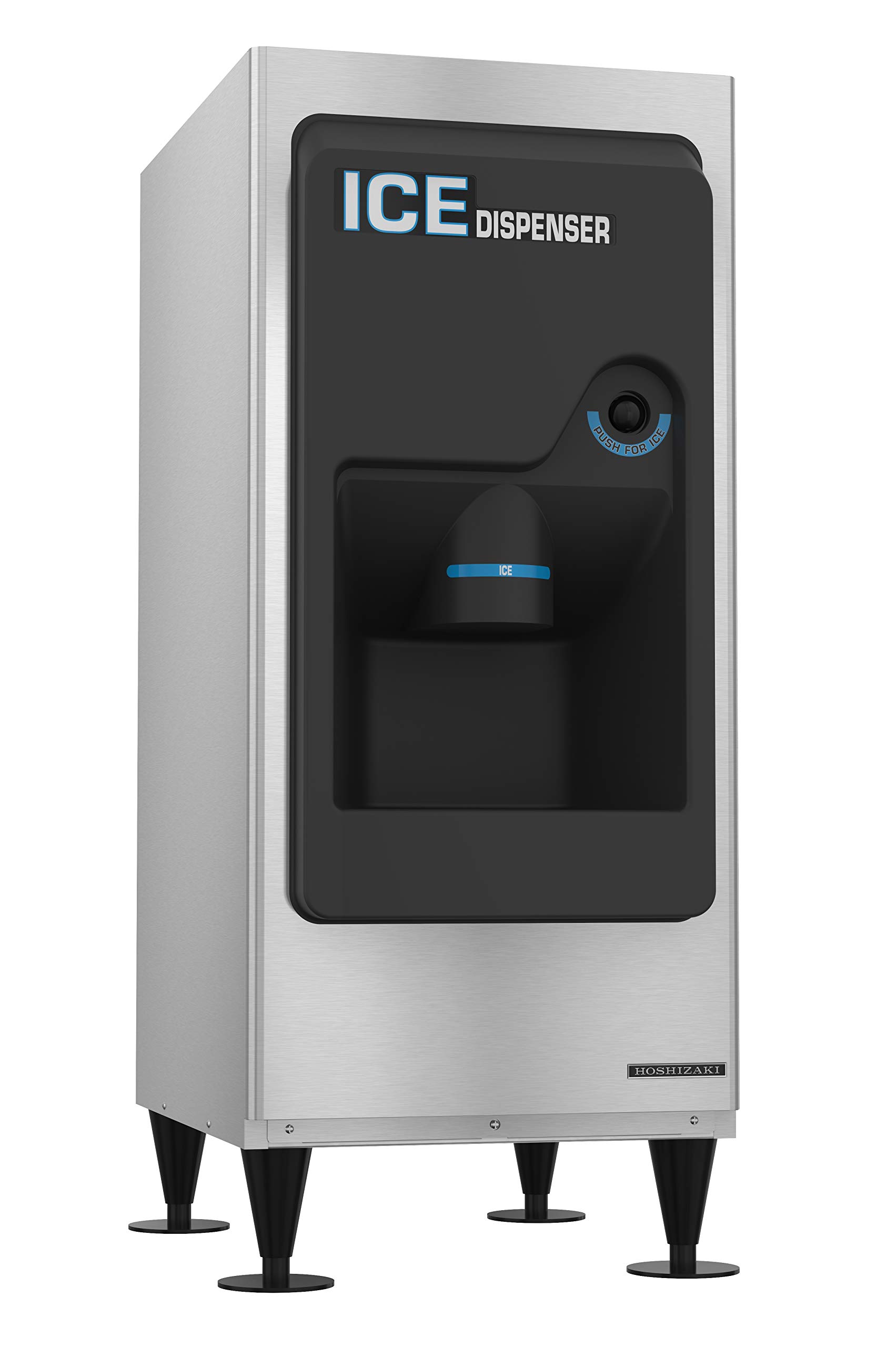 Hoshizaki DB-130H Commercial Stainless Steel Cube Ice Dispenser - 130 lb Storage Capacity, 115V Floor Model for Hotels, Restaurants & Bars - Perfect for Beverage Service and Hospitality Industry