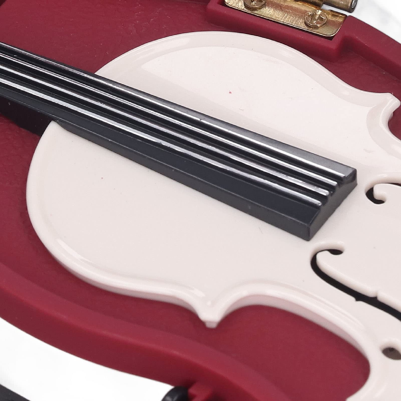 Classical Violin Music Box with Foot Pad Design - Small White Desktop Decoration for Home, Gift & Relaxation | Perfect for Bedroom, Office & Wedding Decor