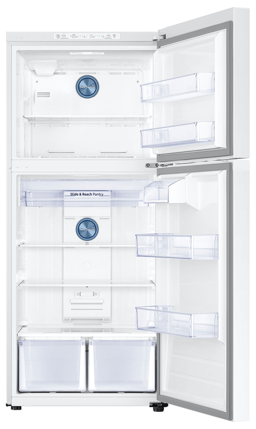 Samsung RT18M6213WW 17.6 Cu. Ft. White Top Freezer Refrigerator - Energy Efficient for Home, Kitchen & Office Use